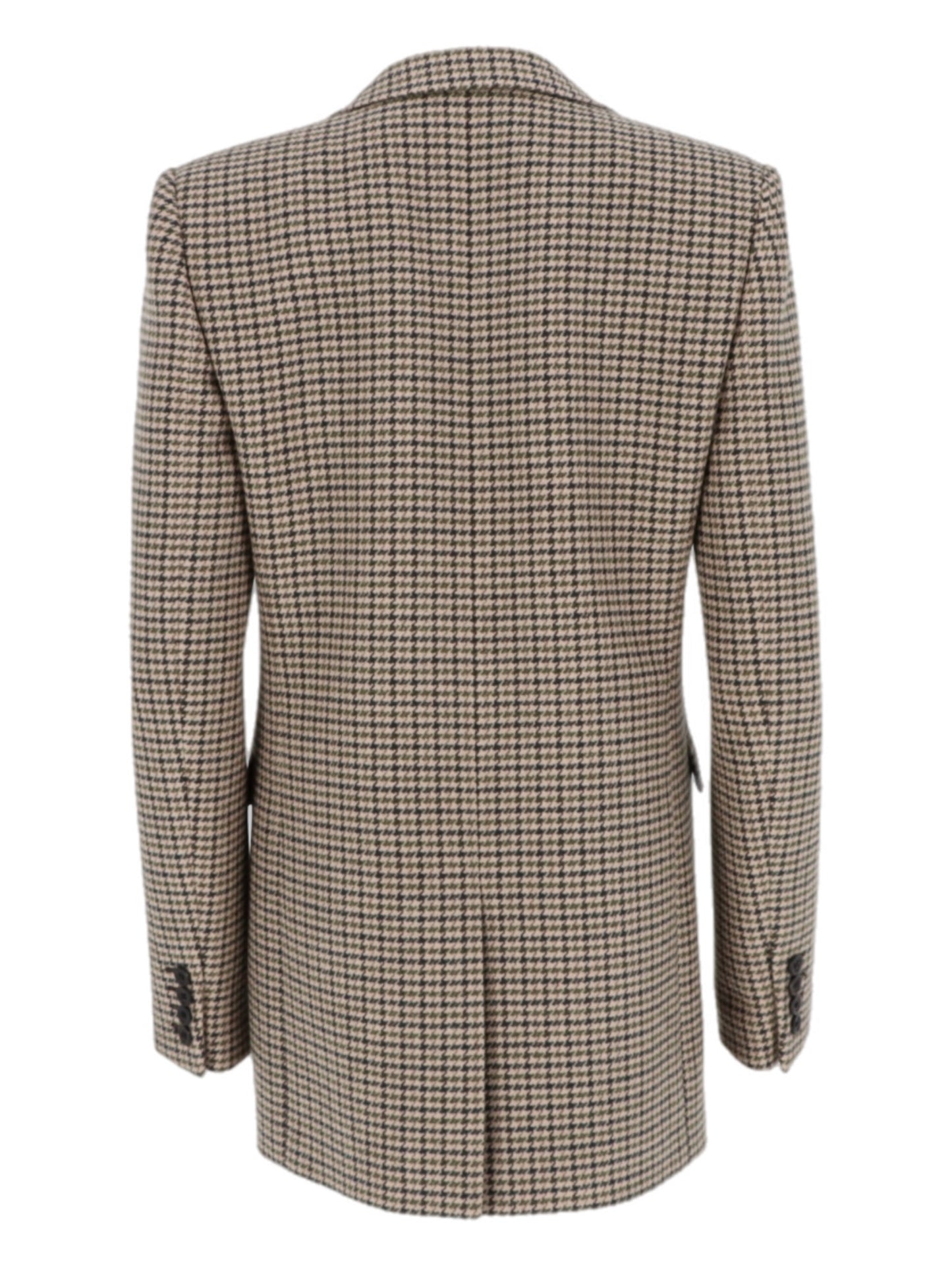 Houndstooth wool blazer