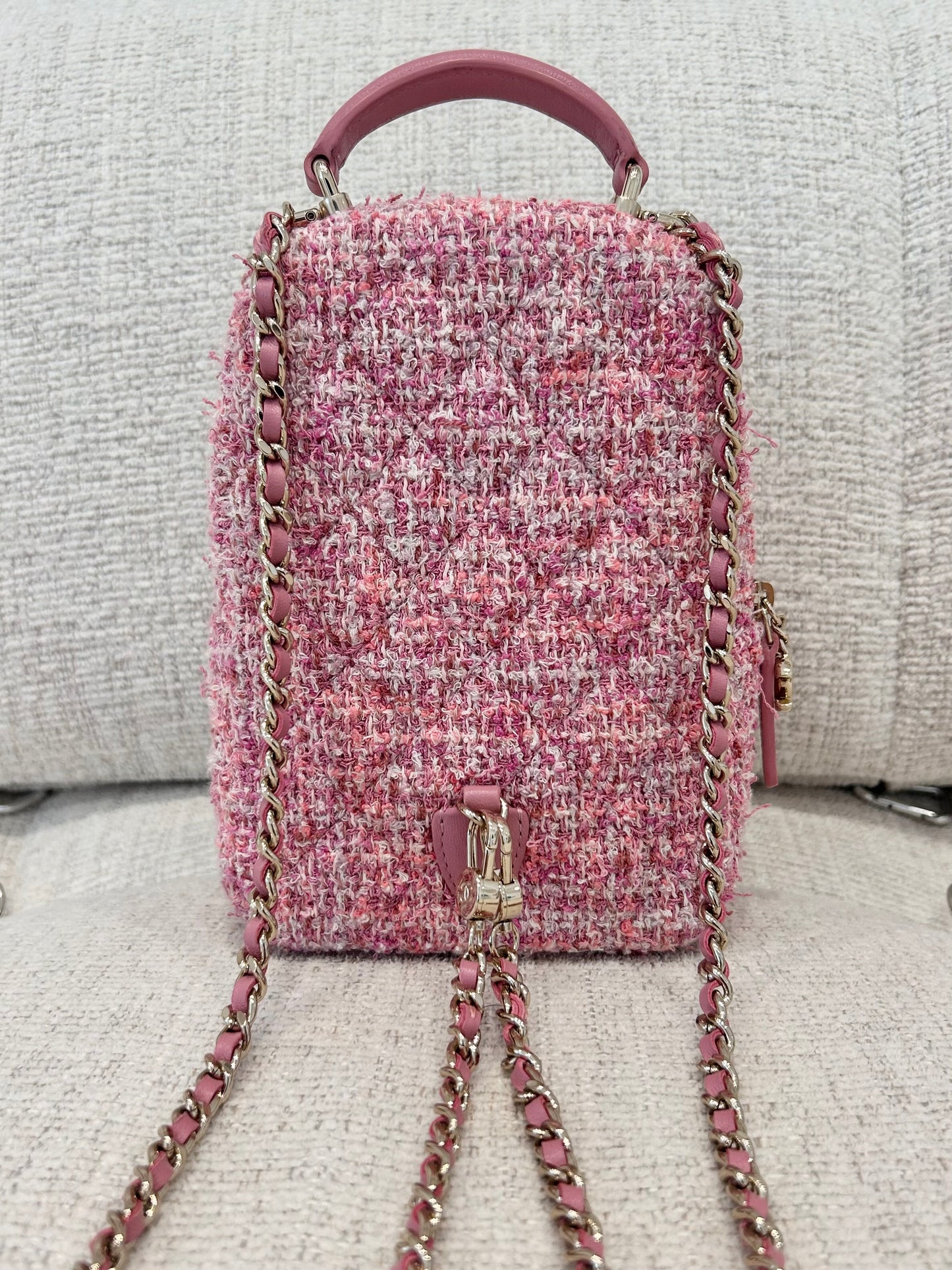 Mini tweed backpack