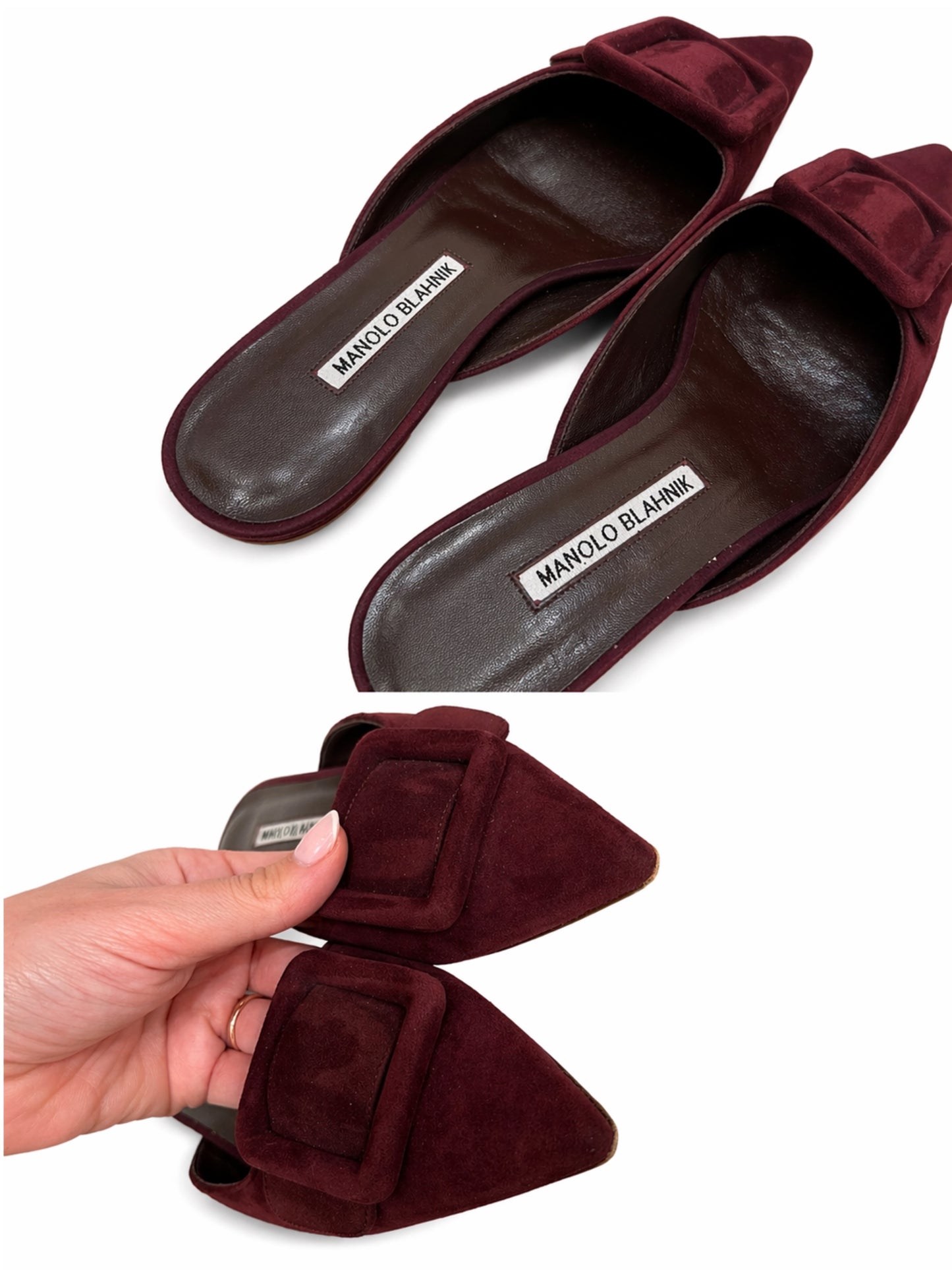 Maysale burgundy flats