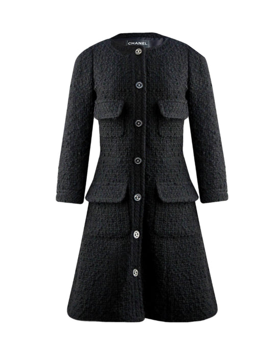 Black tweed coat
