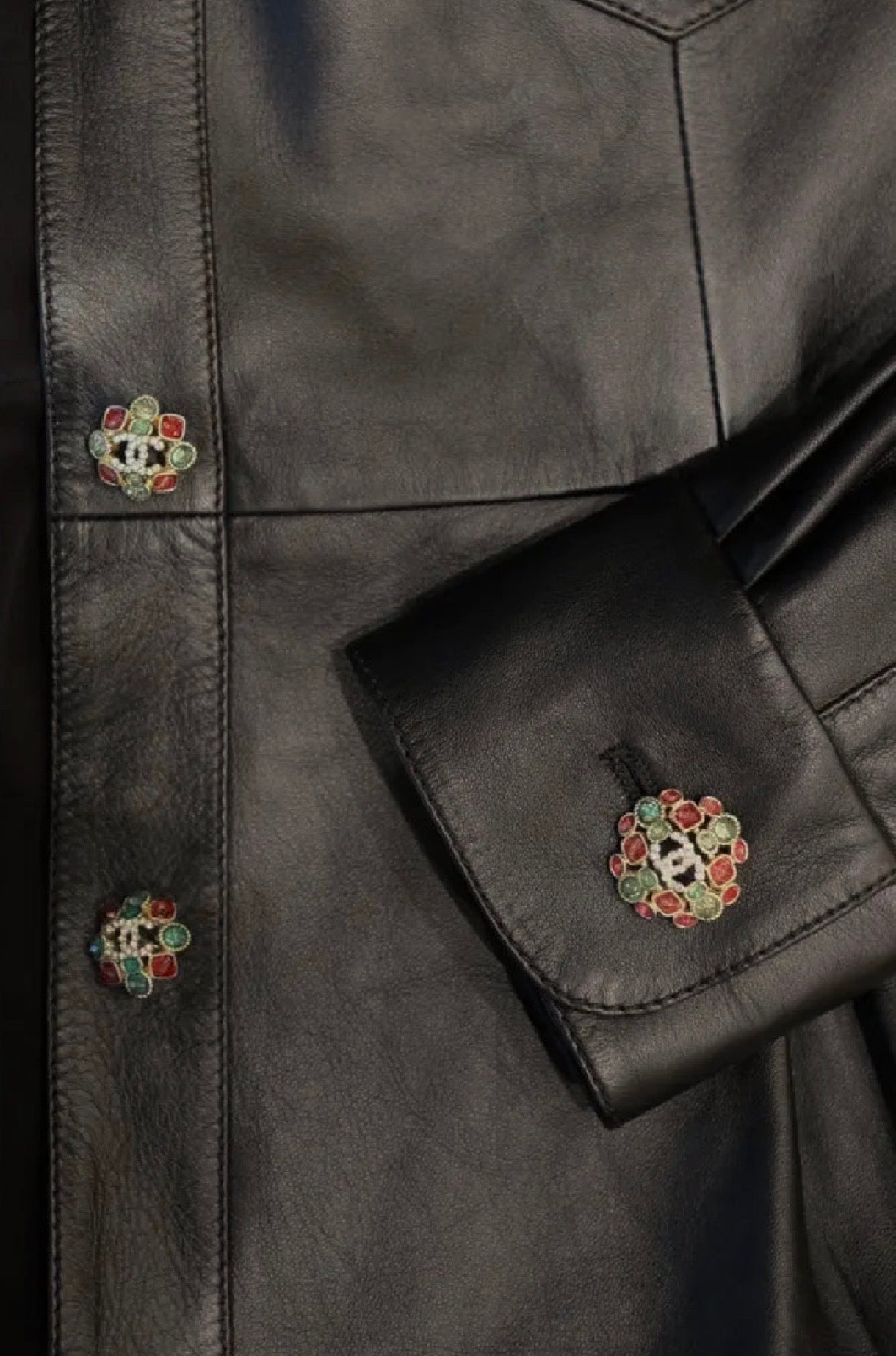 Black leather jacket