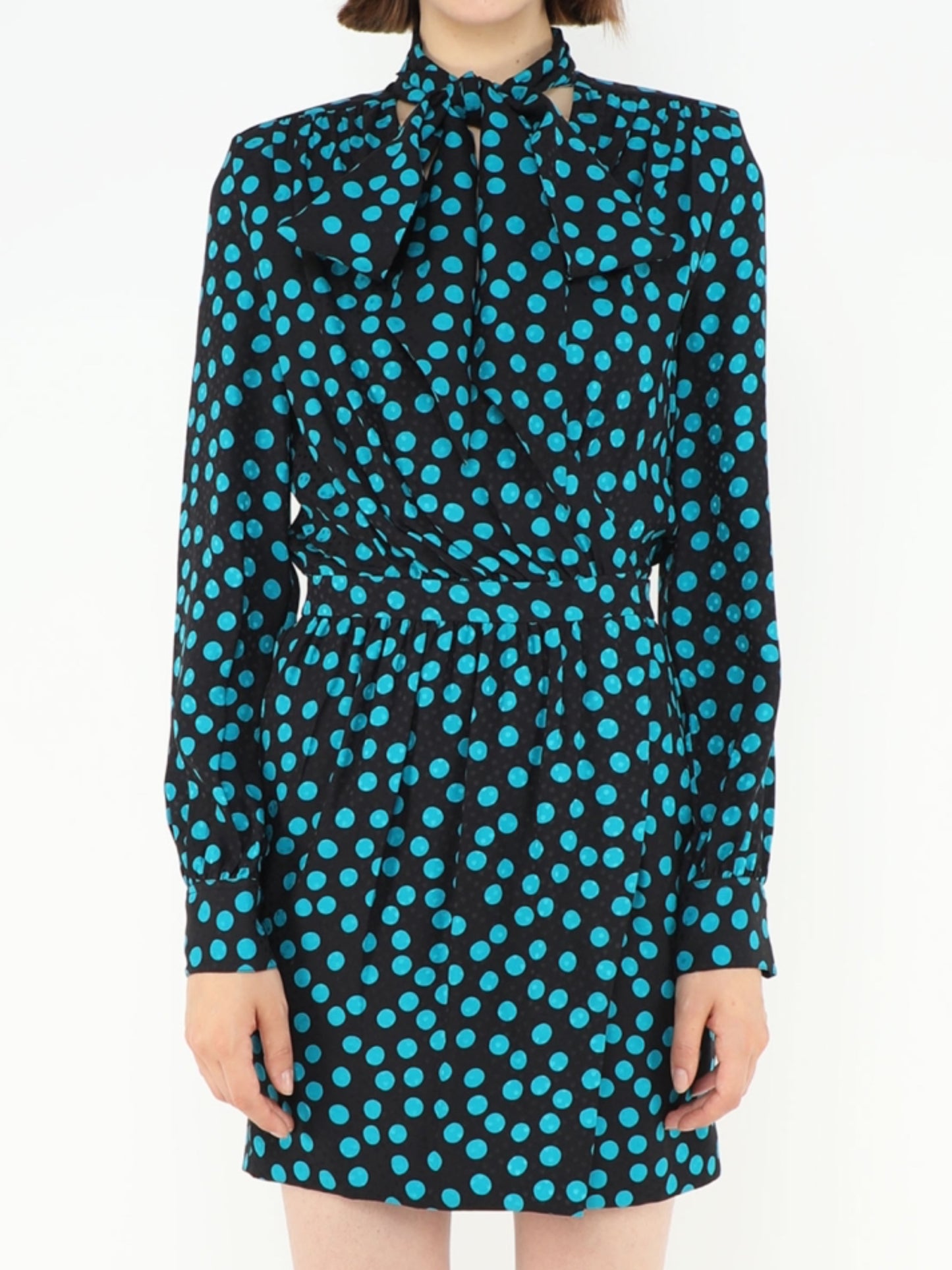 Polka wrap dress