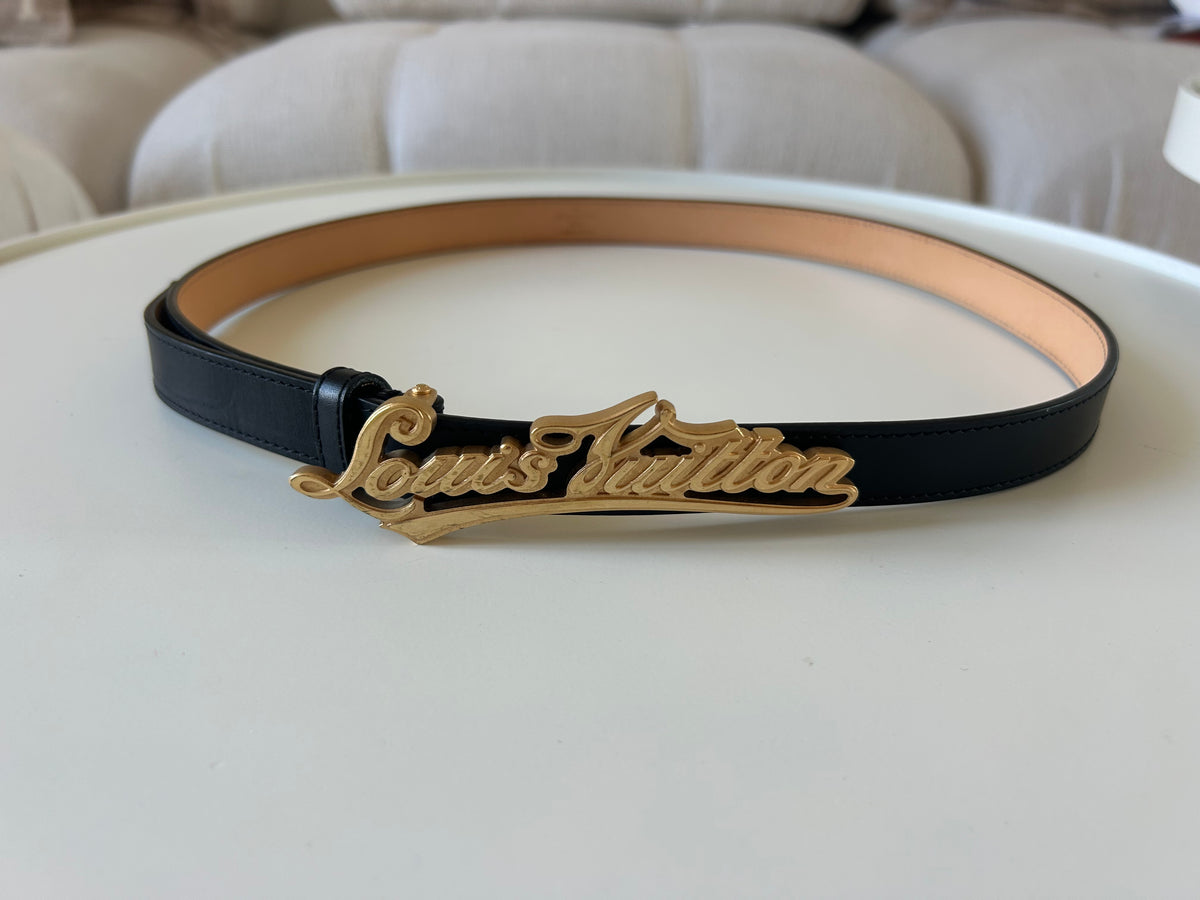 Black logo belt