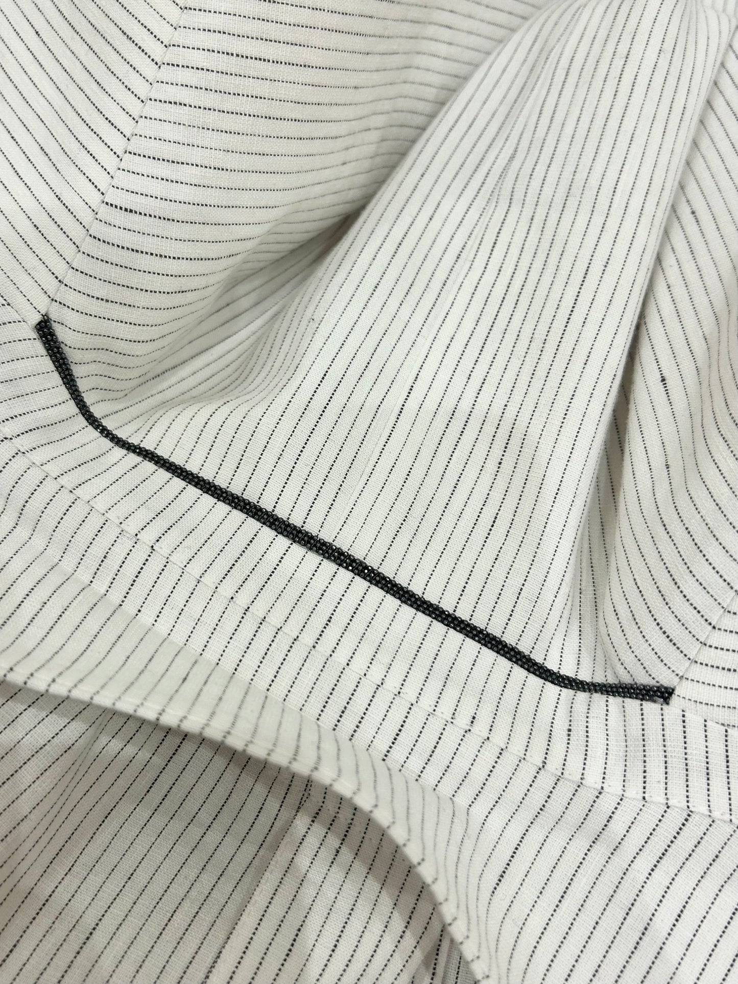 Three-piece pinstripes suit
