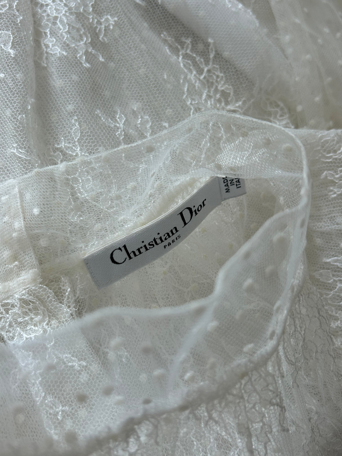 Plumetis and lace blouse