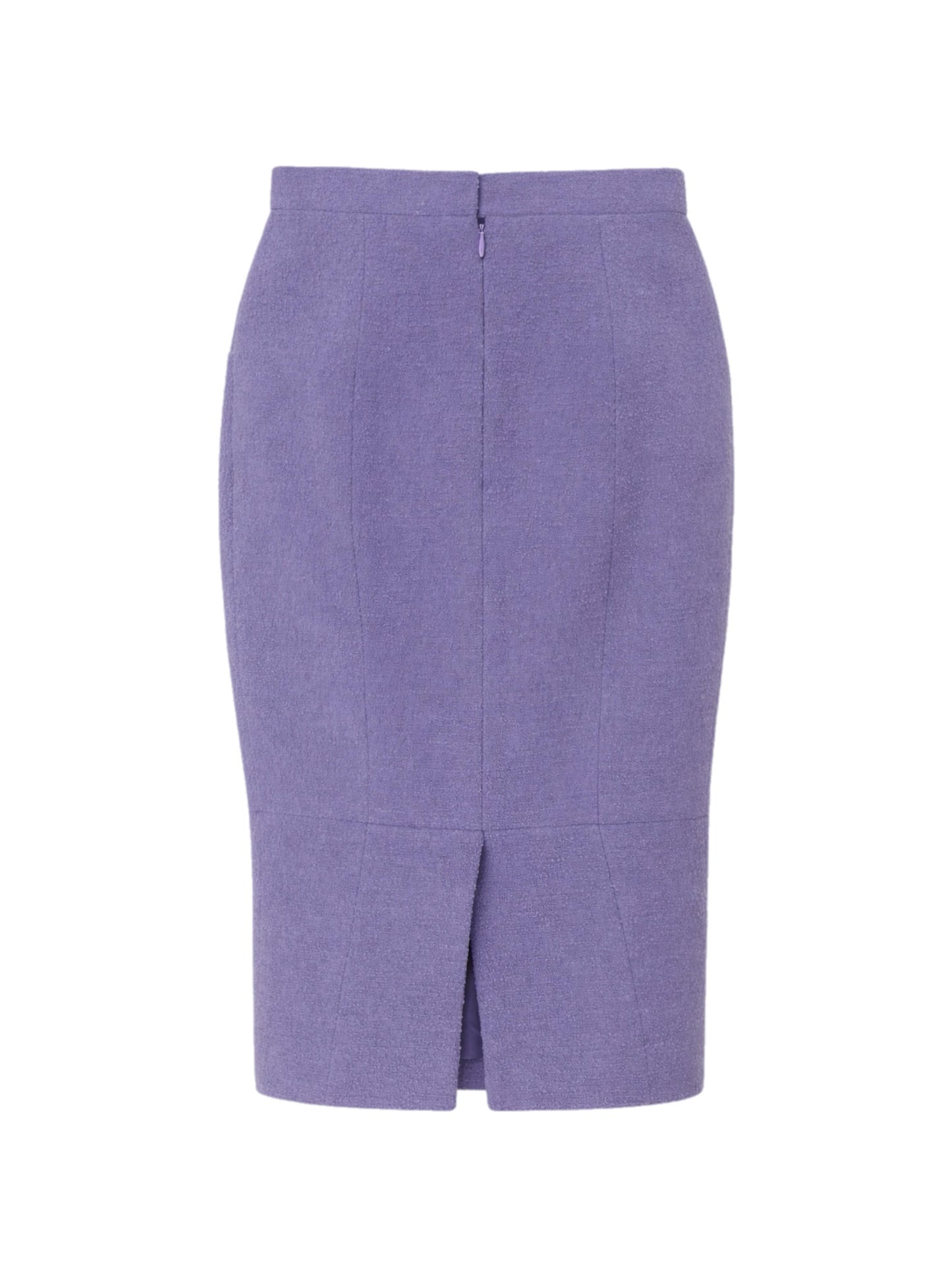 Purple tweed suit