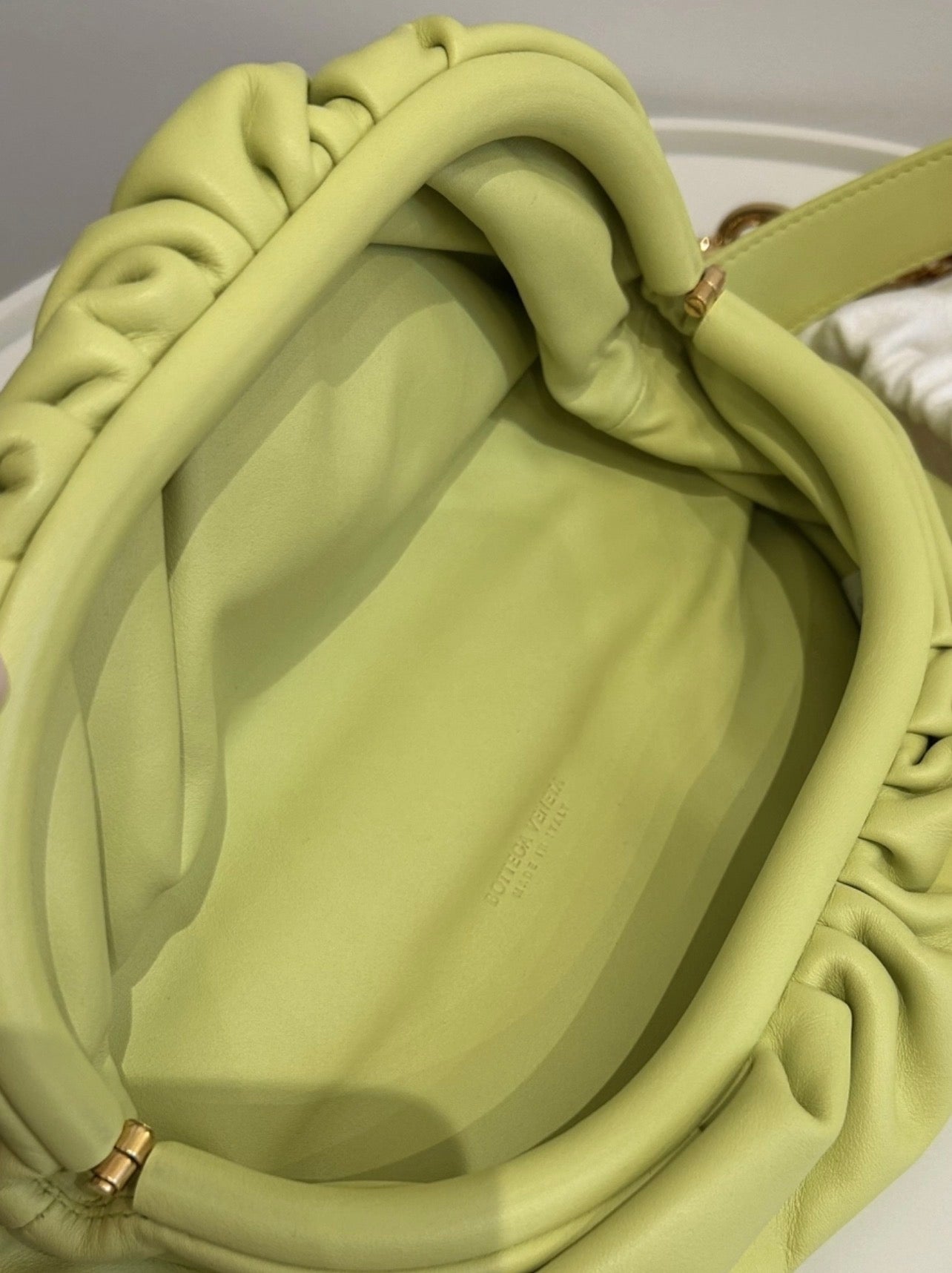 Lime pouch bag