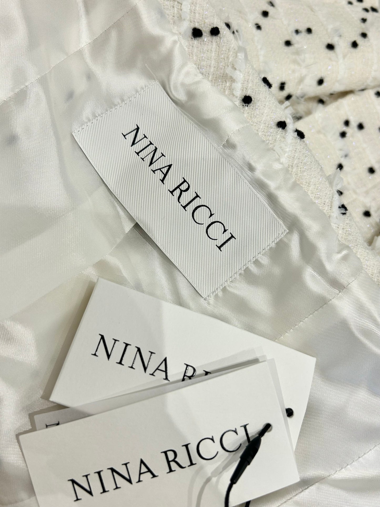 Off shoulder white jacket
