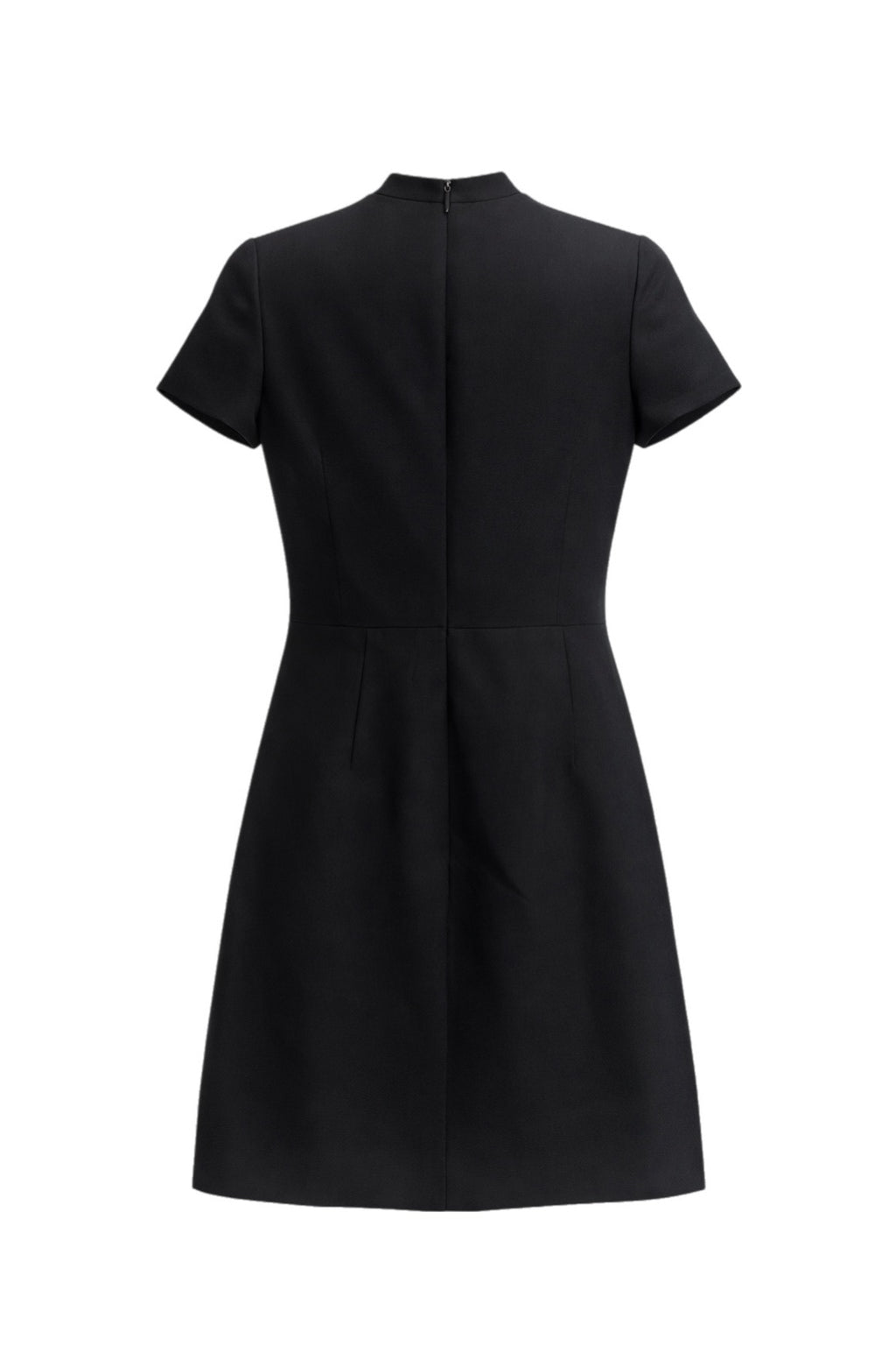 Black tie-neck dress