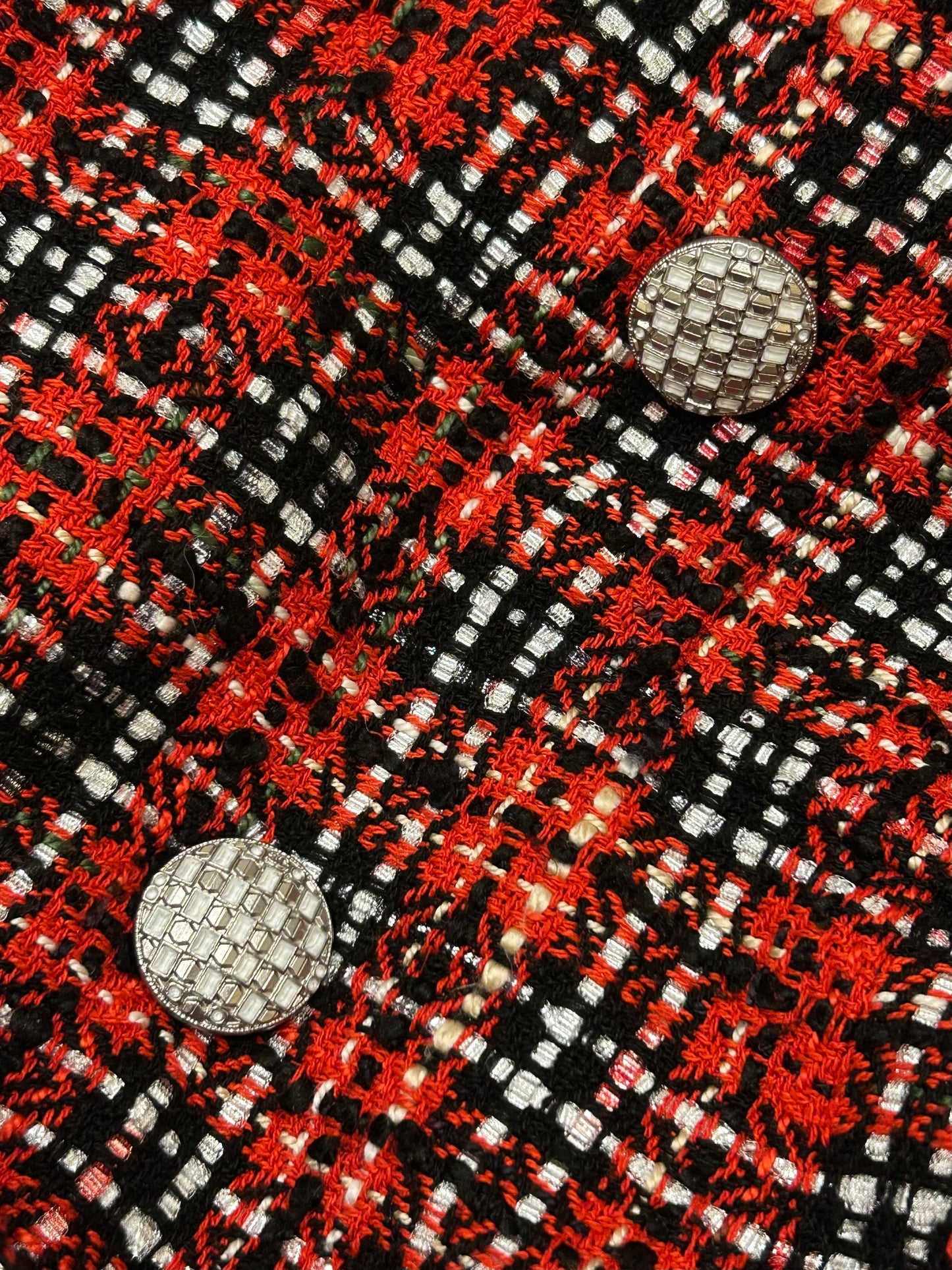 Red tweed jumpsuit