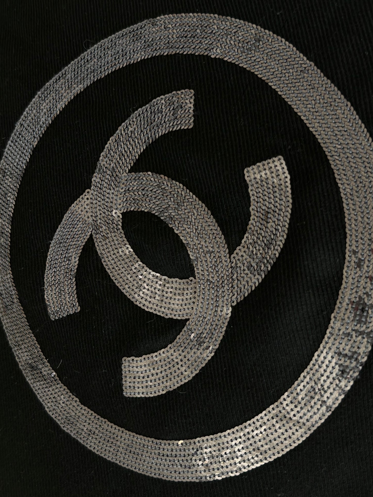 Black sequin scarf