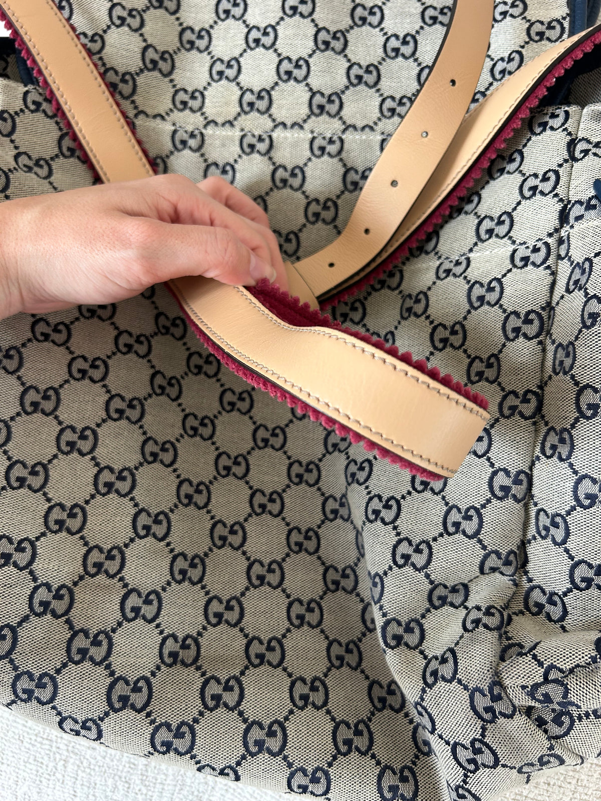 GG Canvas Diaper Bag