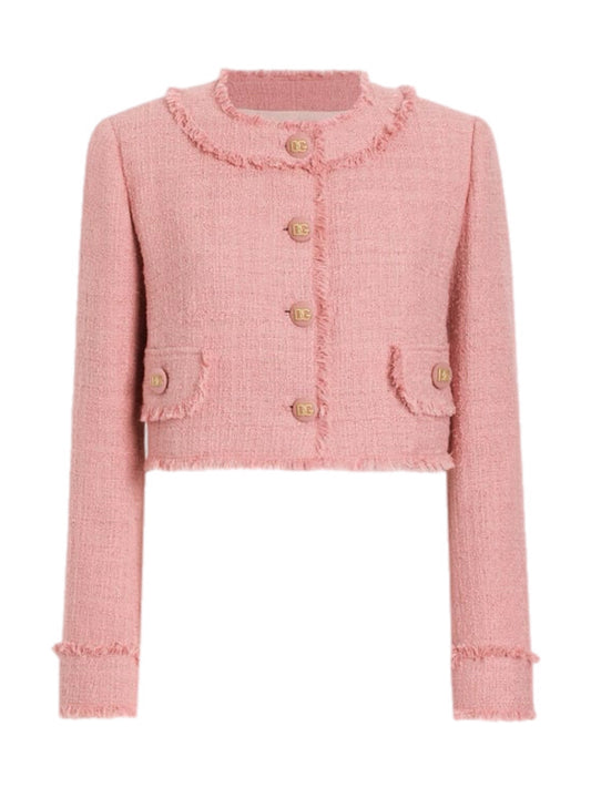 Pink tweed jacket