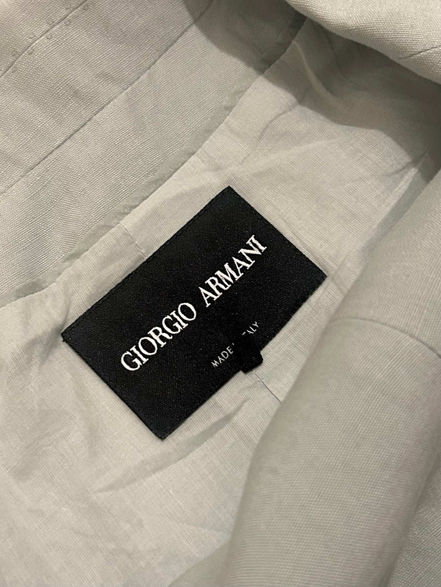 Almond green linen suit