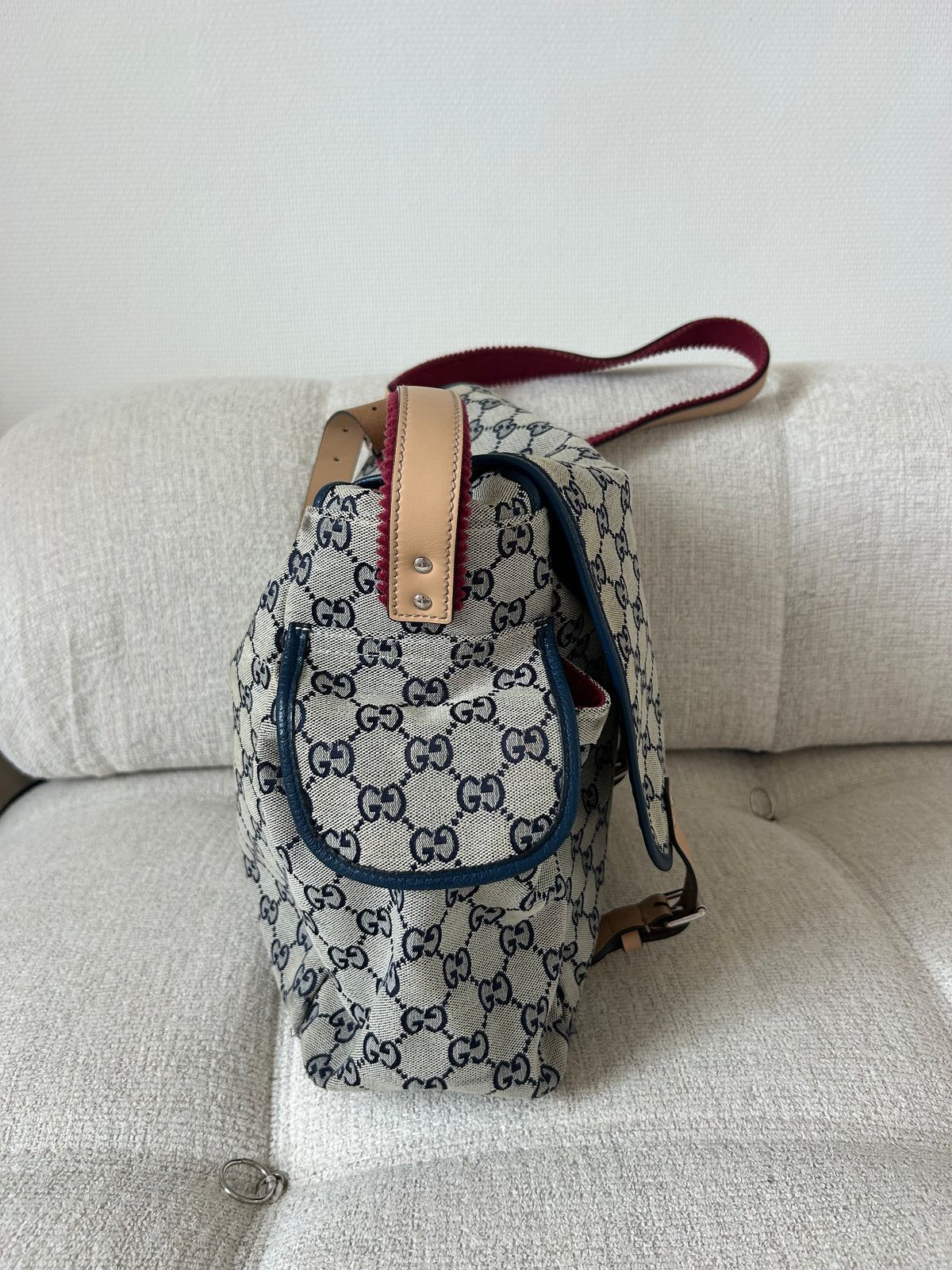GG Canvas Diaper Bag