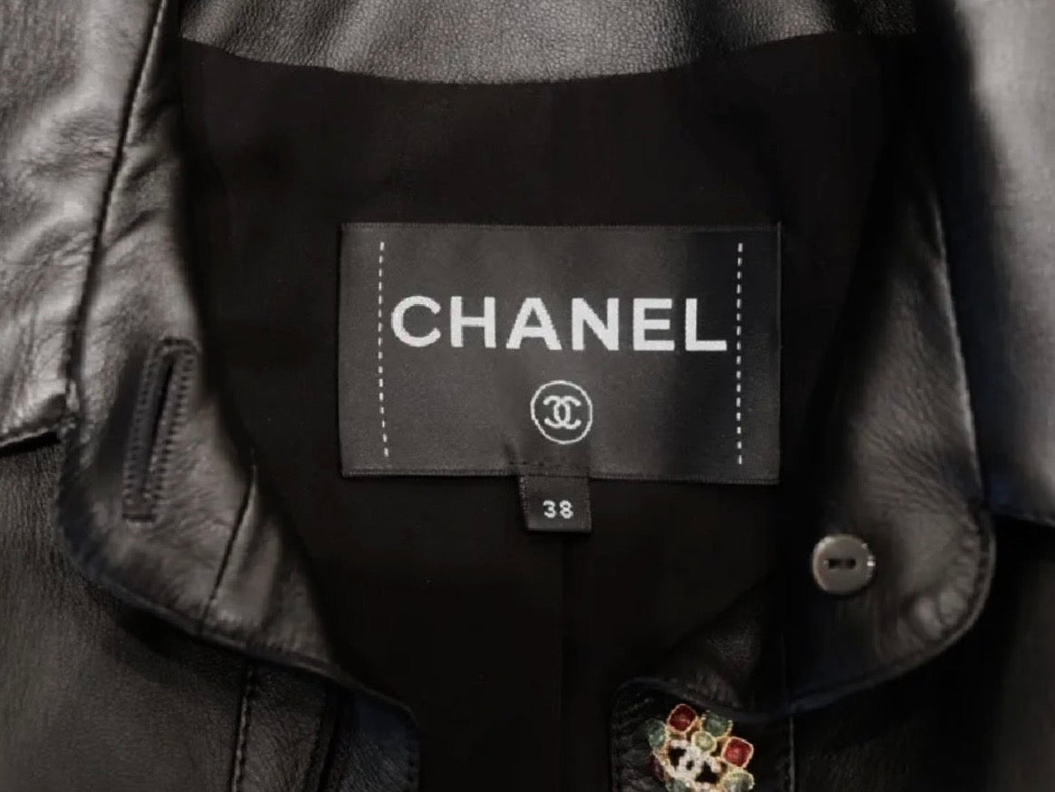 Black leather jacket
