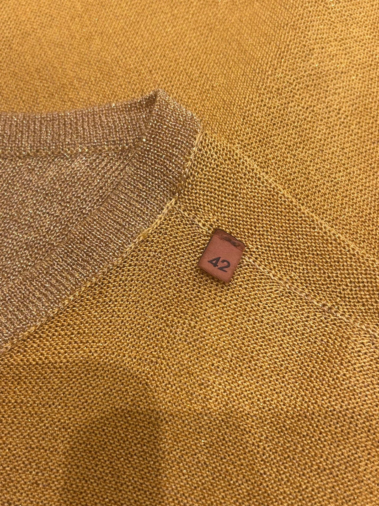 Gold lurex twin-set