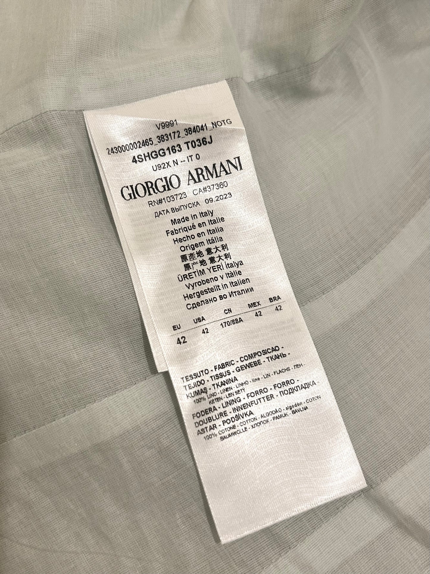 Almond green linen suit