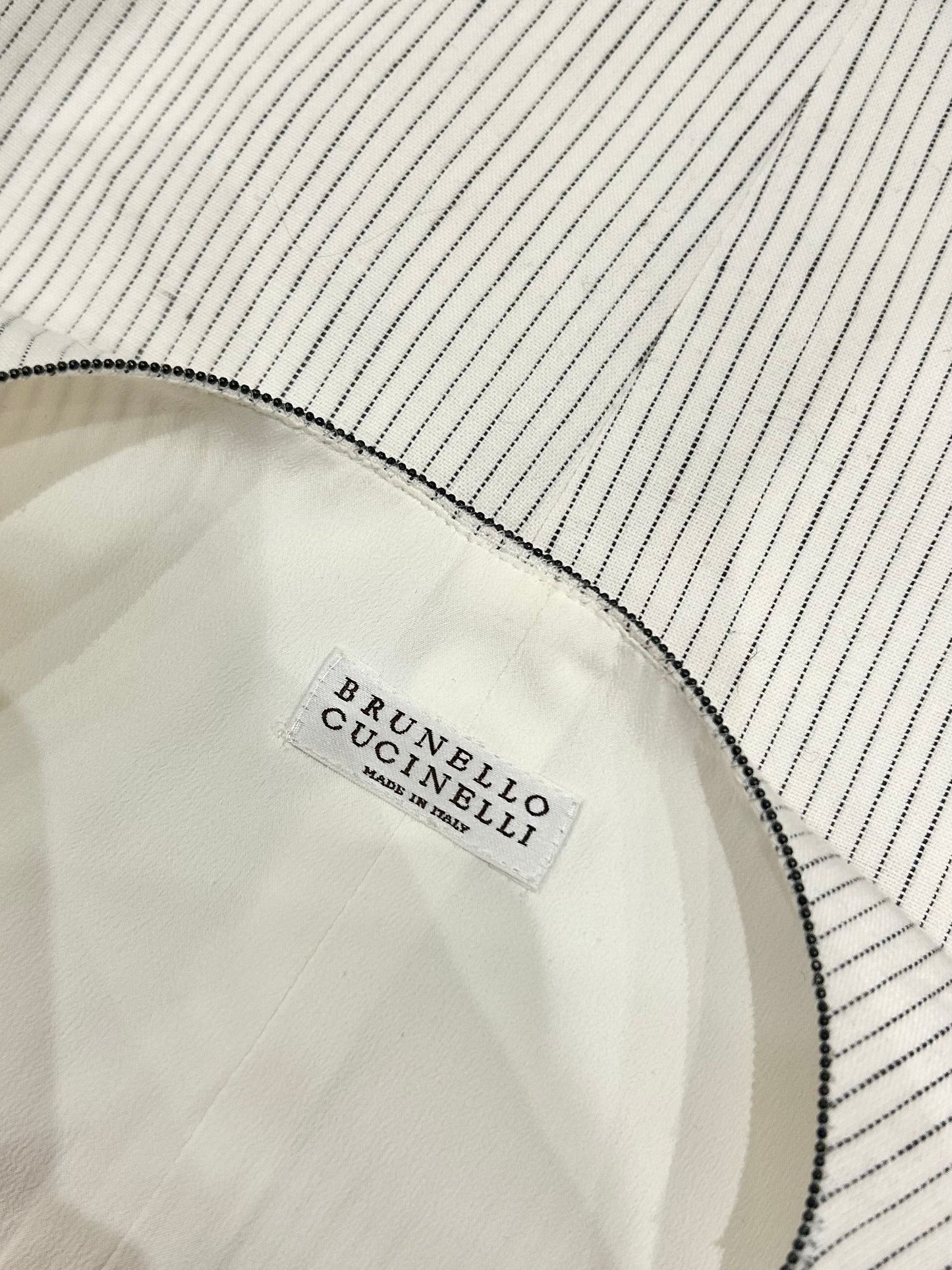 Three-piece pinstripes suit