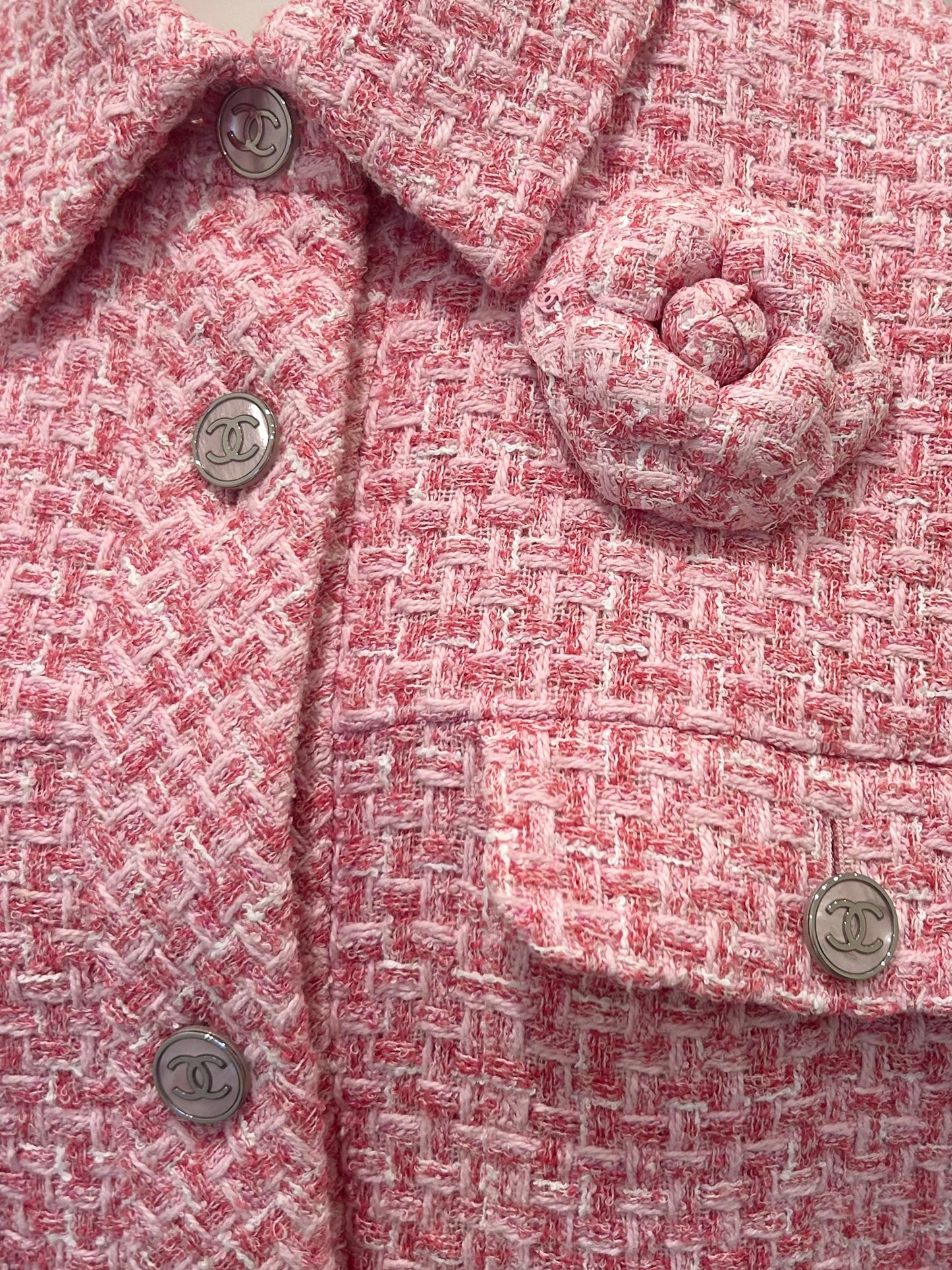 Pink tweed jacket