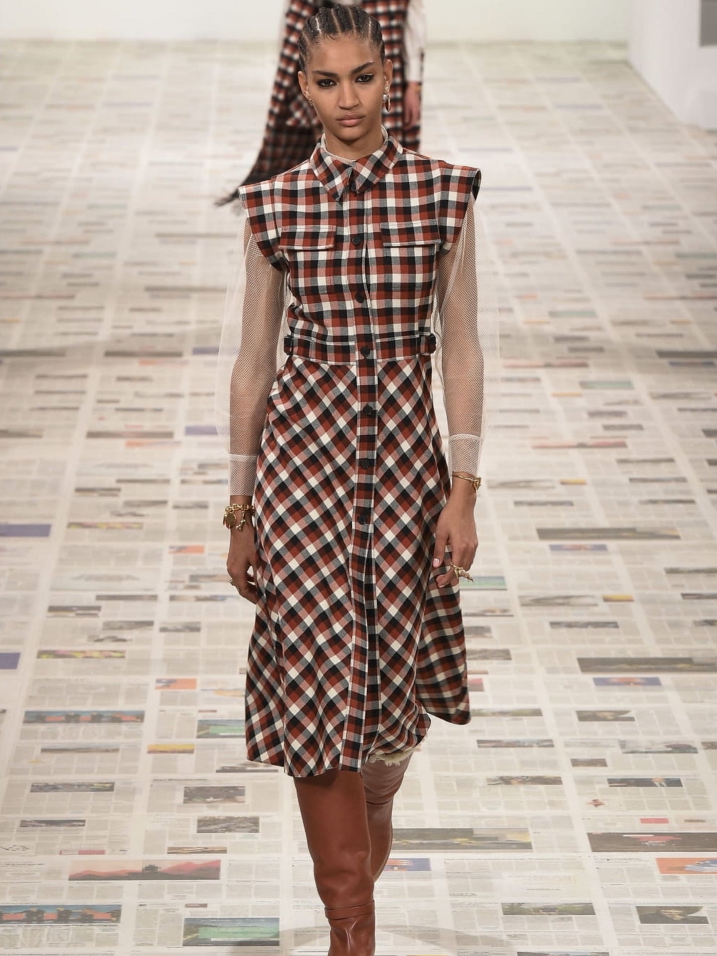 Mid-length wool dress