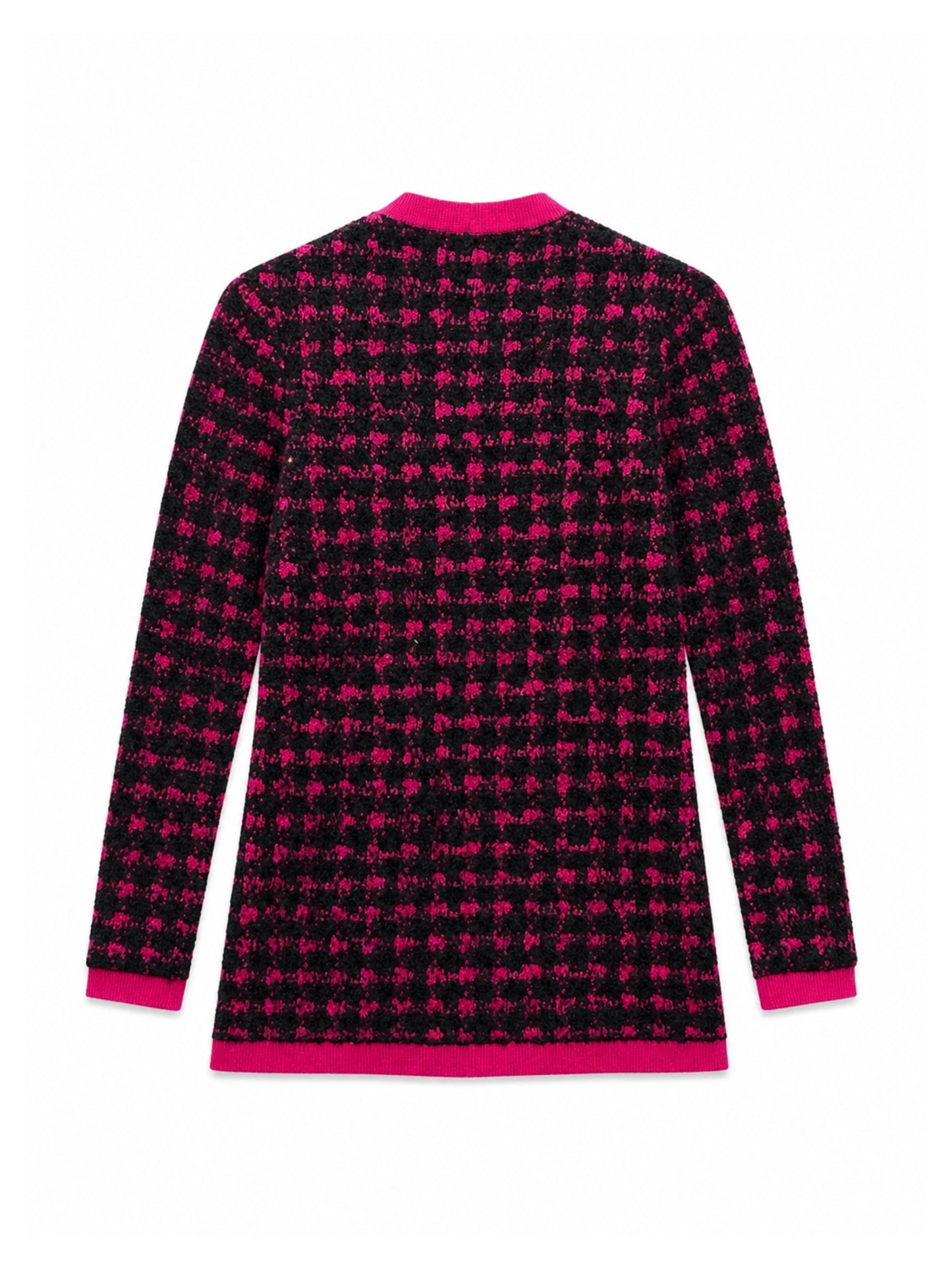 Tweed effect wool cardigan