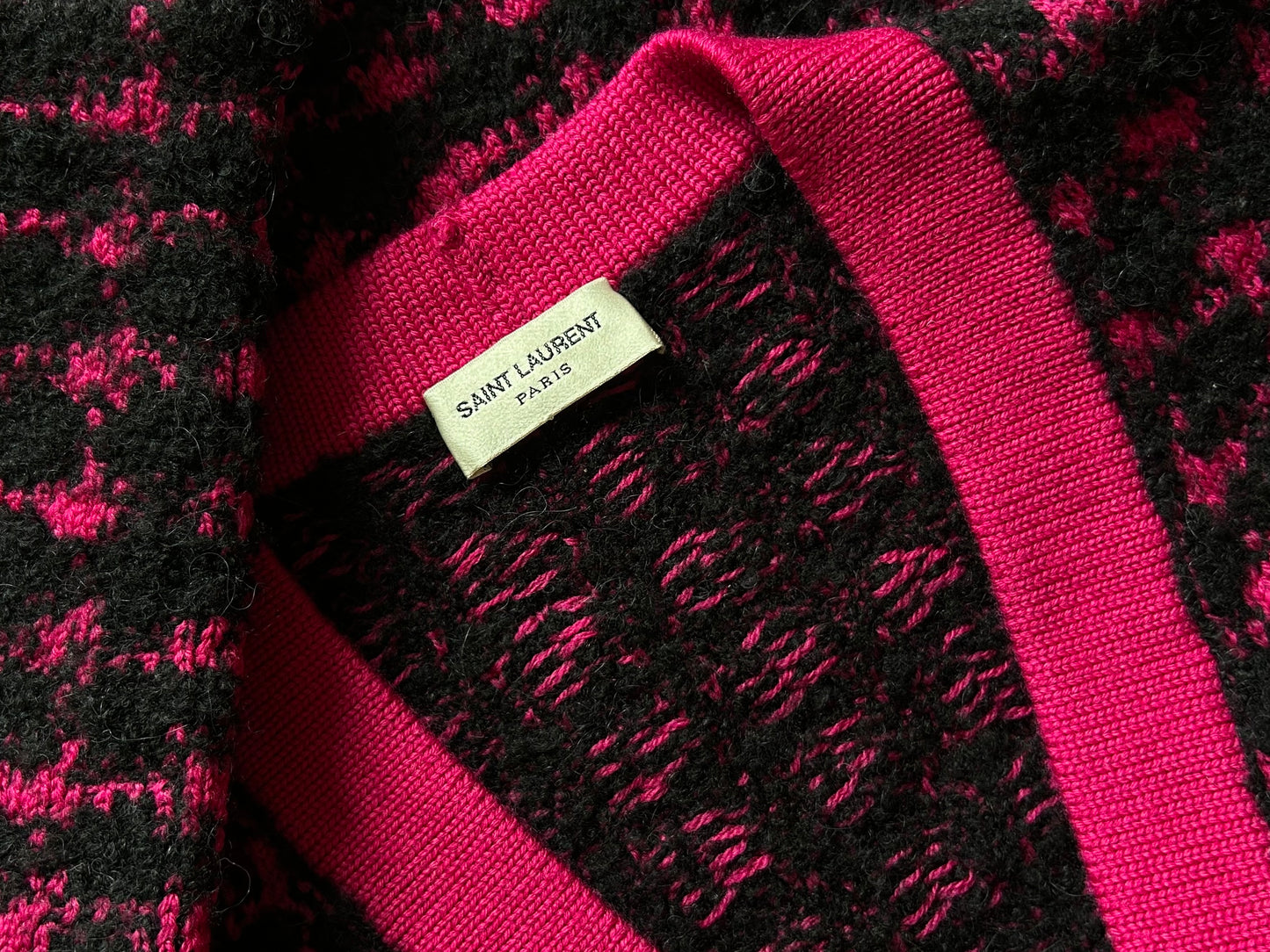 Tweed effect wool cardigan