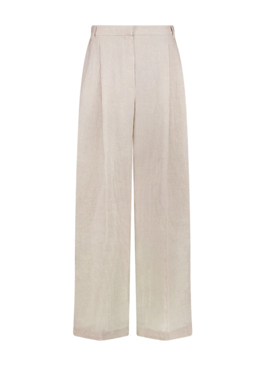 Lurex linen pants