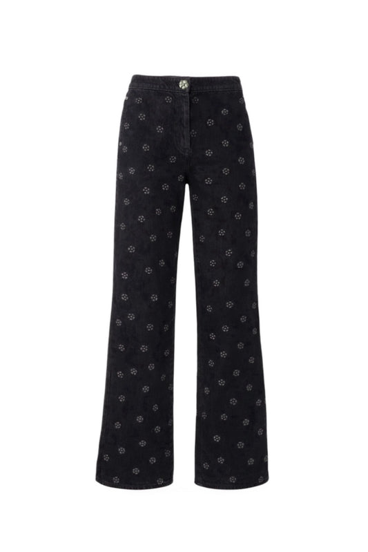 Camellia embossing denim