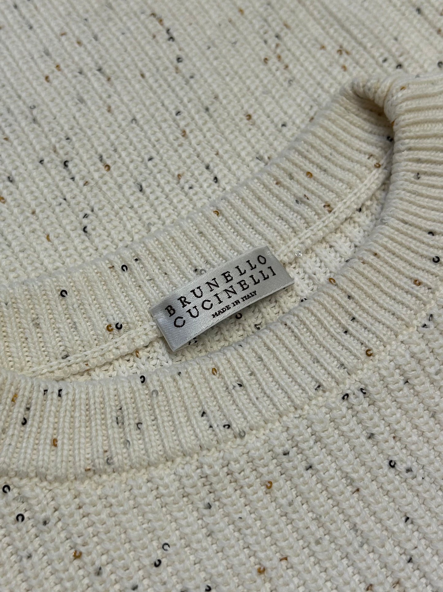 Cream sequin sweater