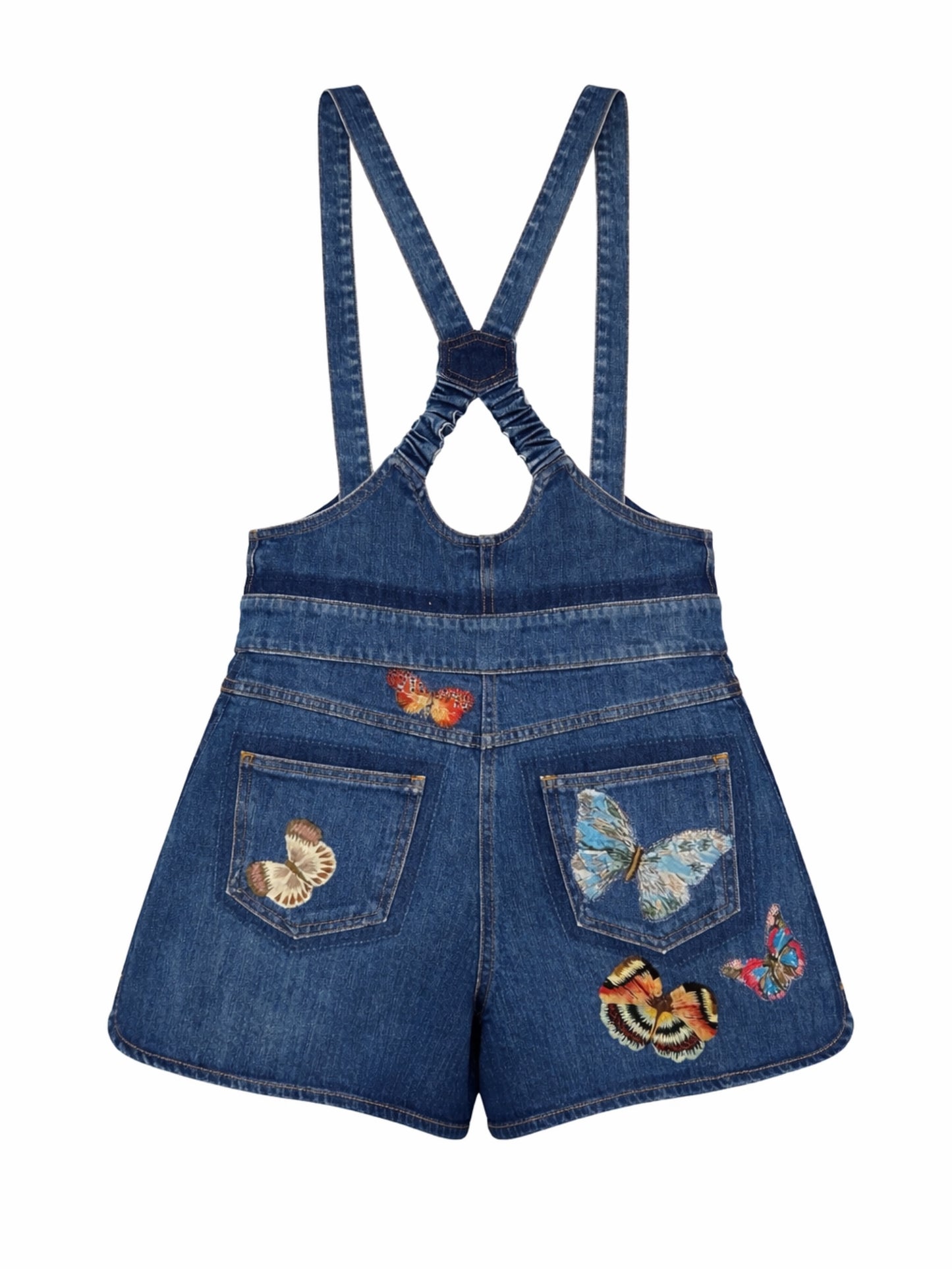 Denim butterflies shorts