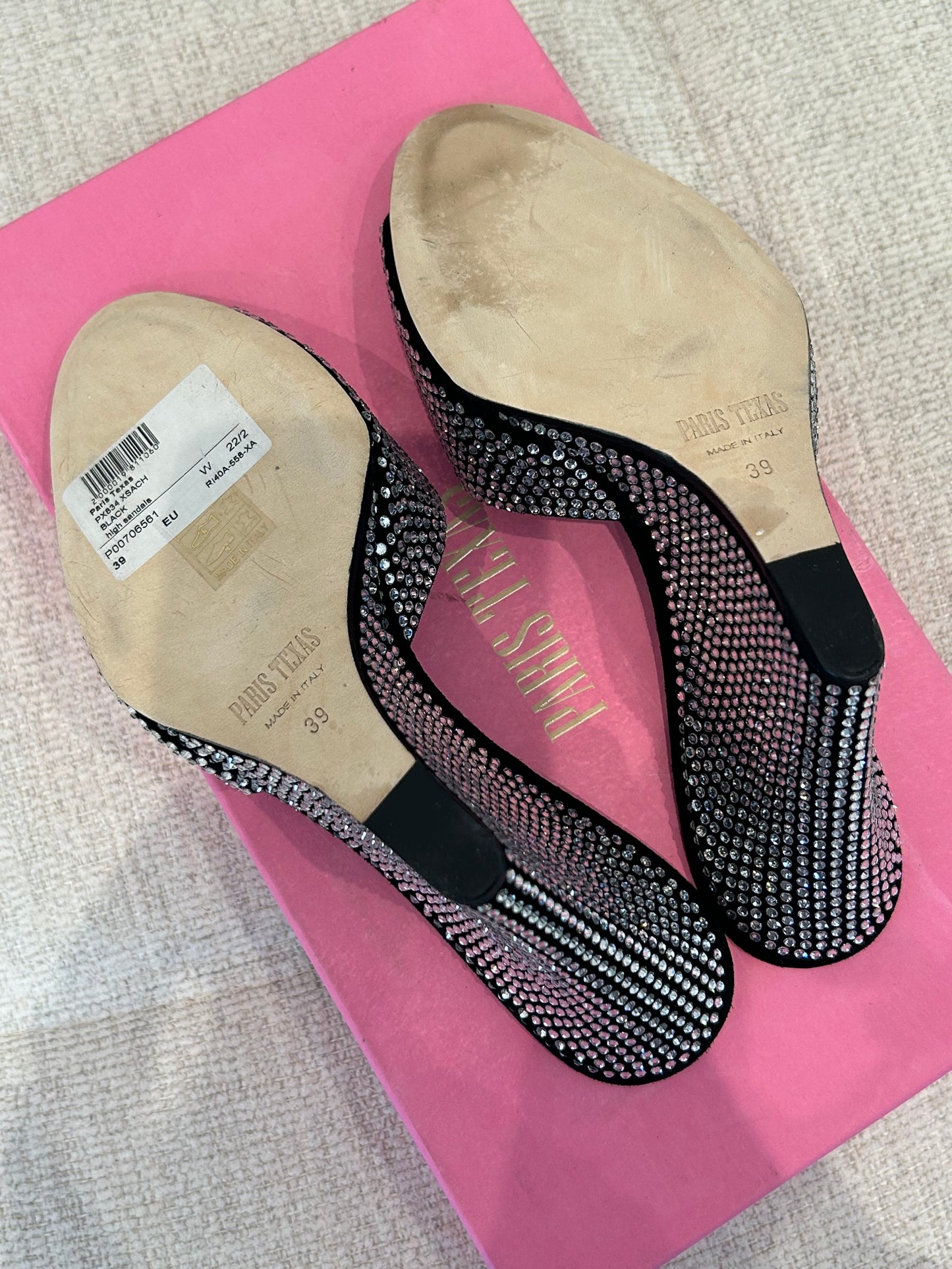 Black strass mules