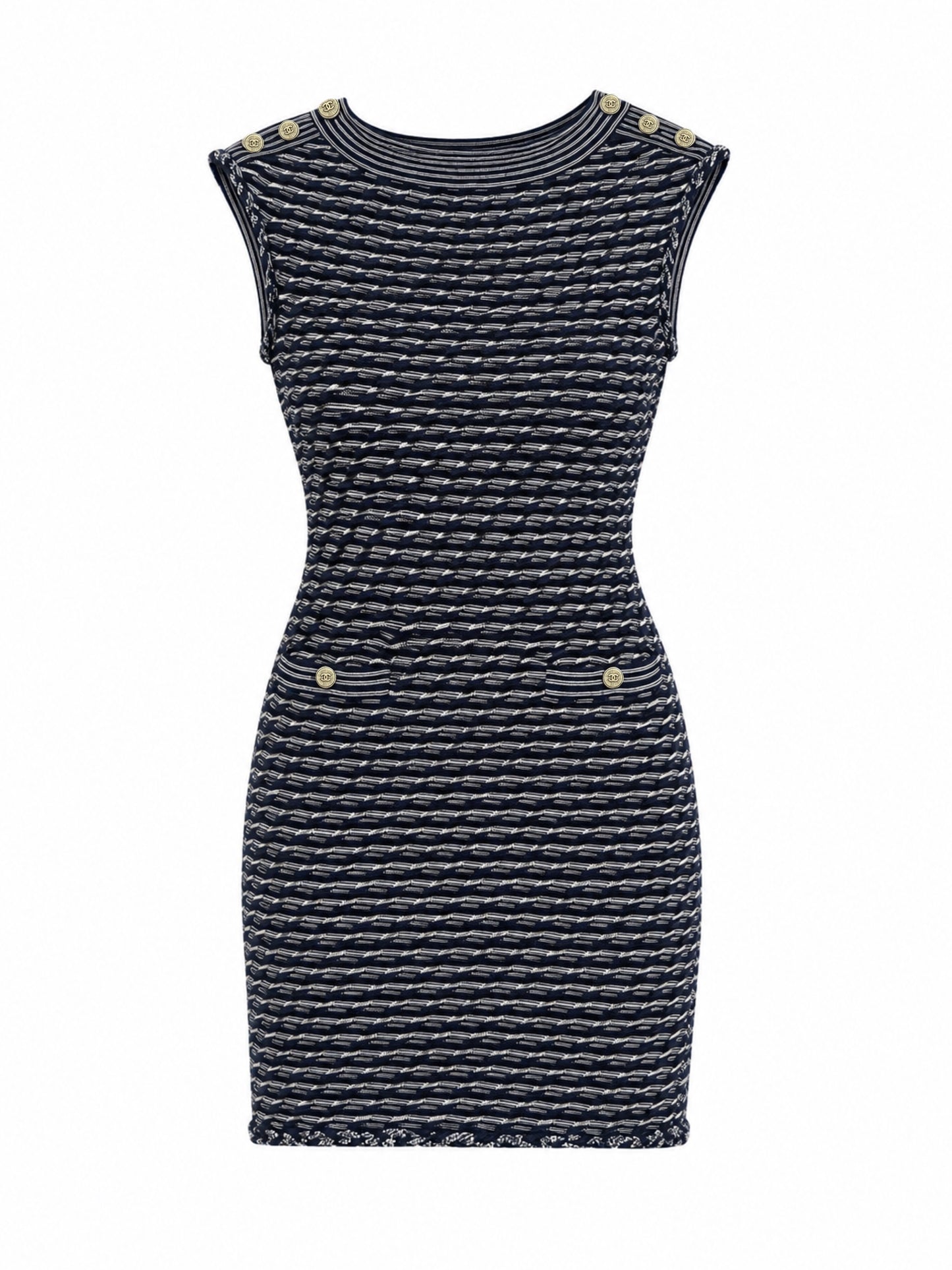 Stretch navy dress