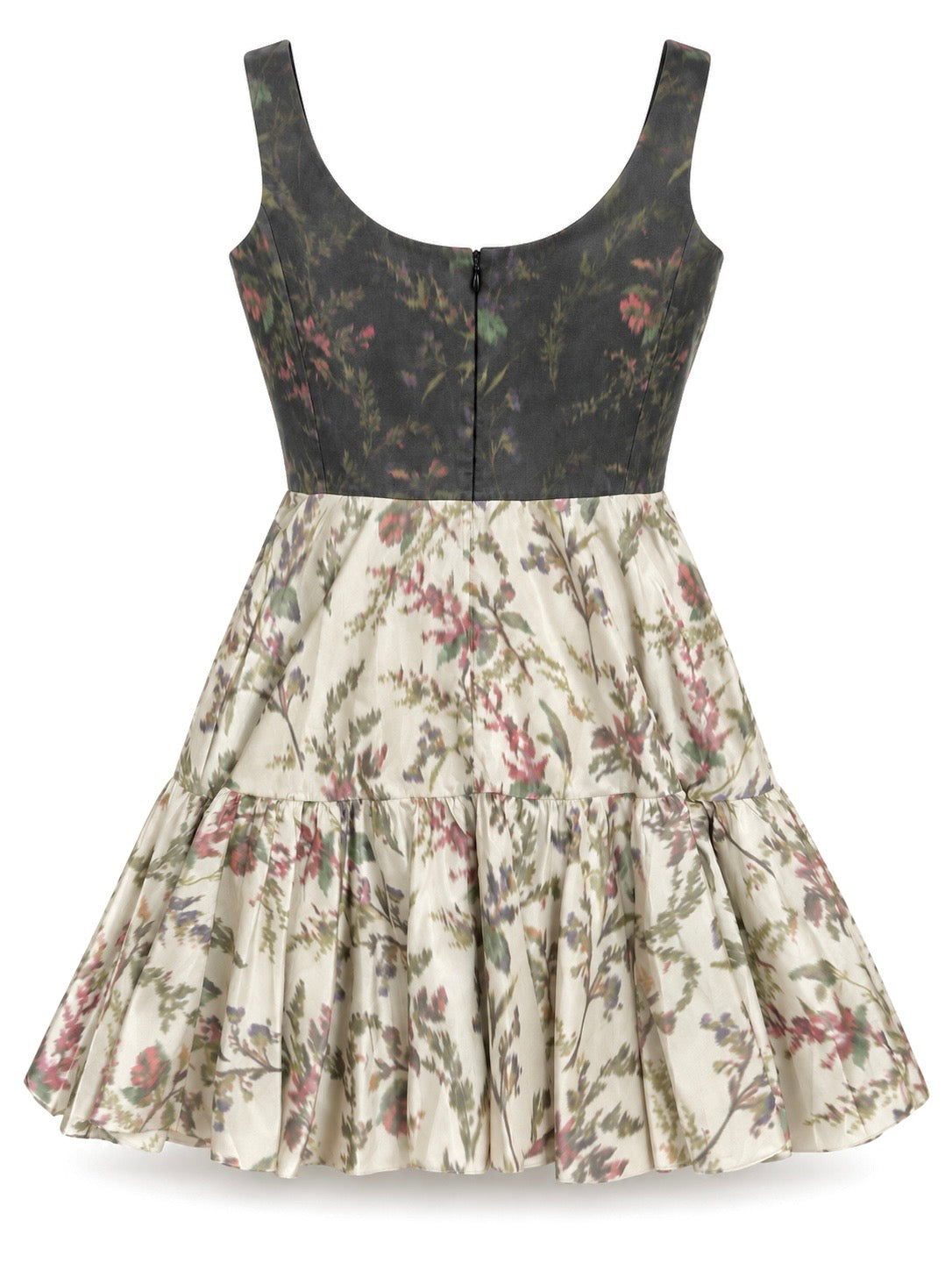 Floral faded effect dress