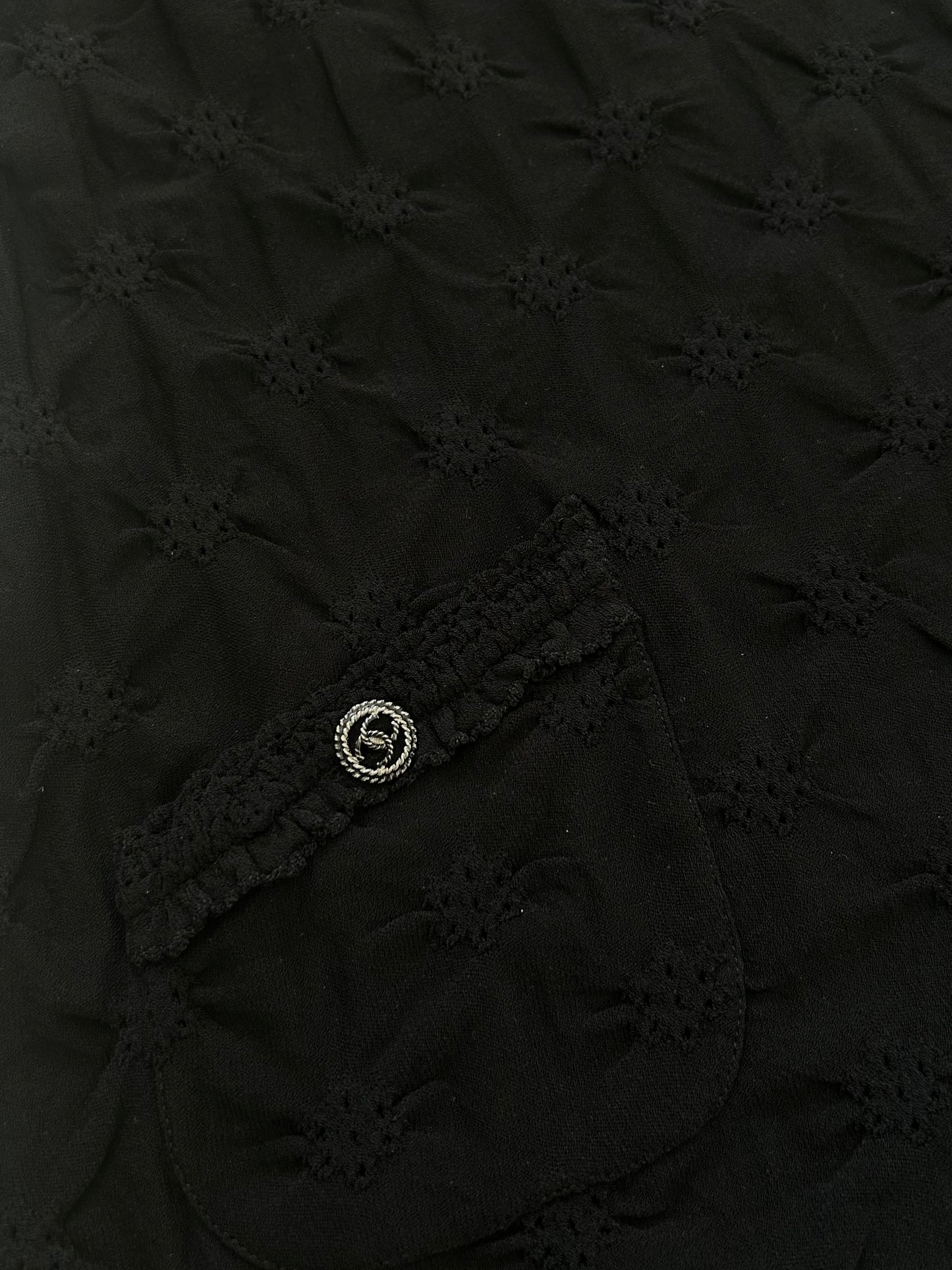 Black brochet dress
