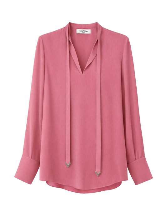 Crystal-embellished Vlogo blouse