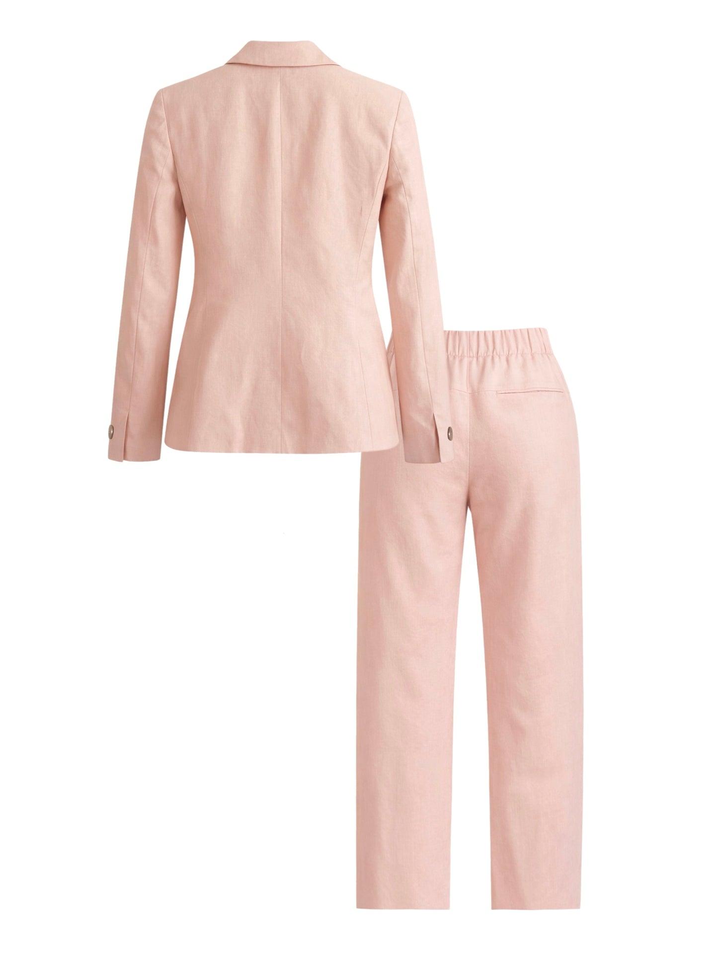 Light pink linen suit
