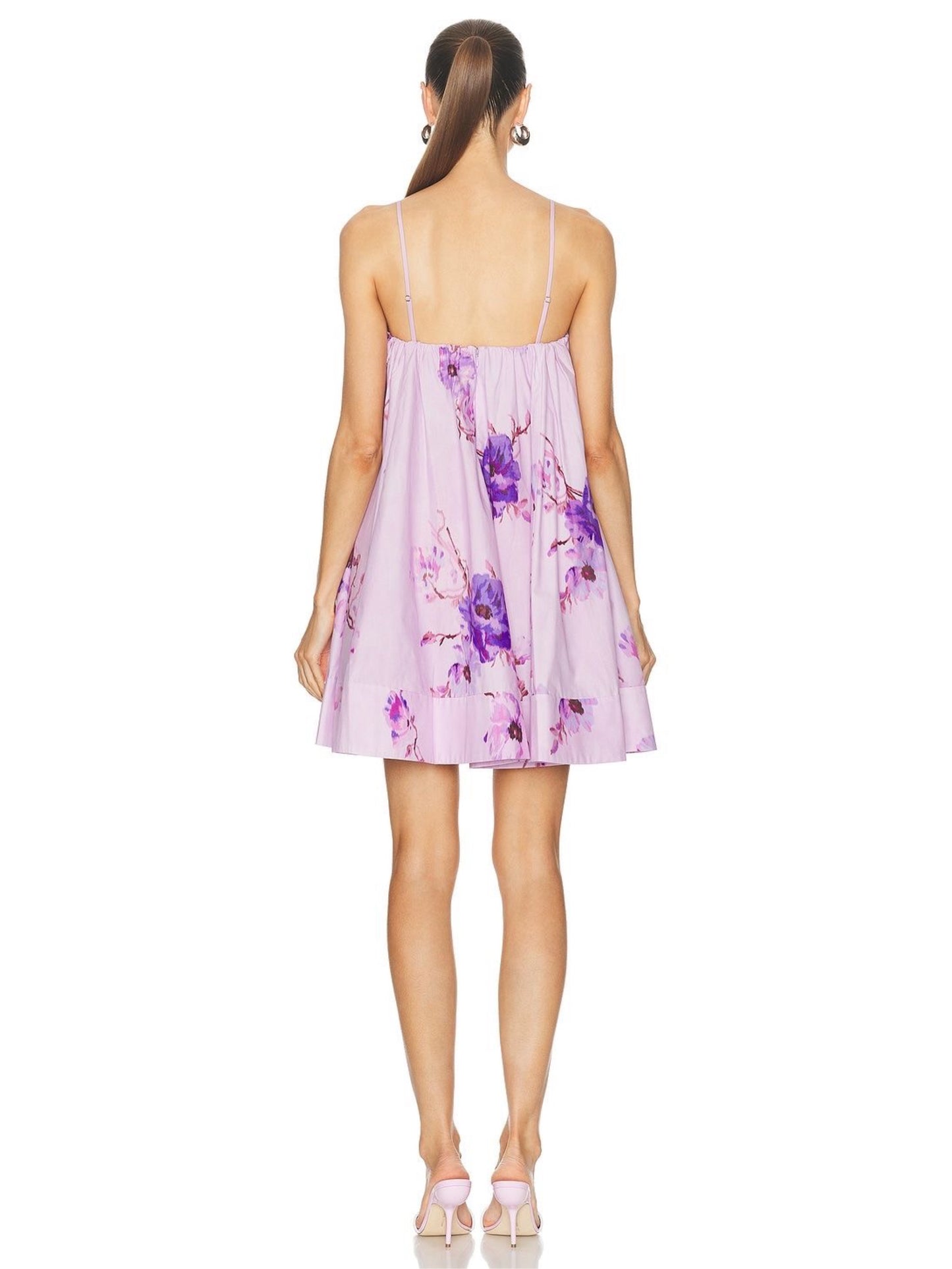 Purple floral dress