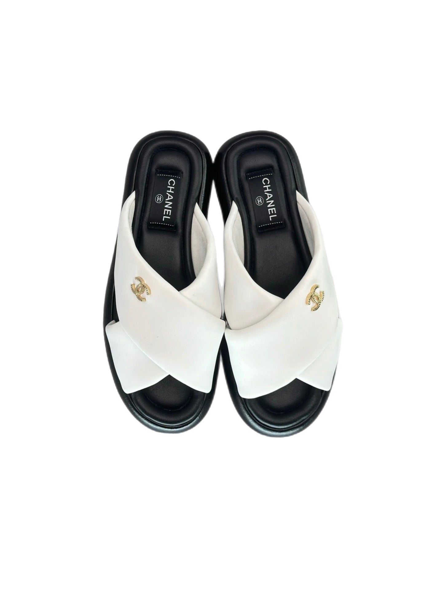 Sandals black and white