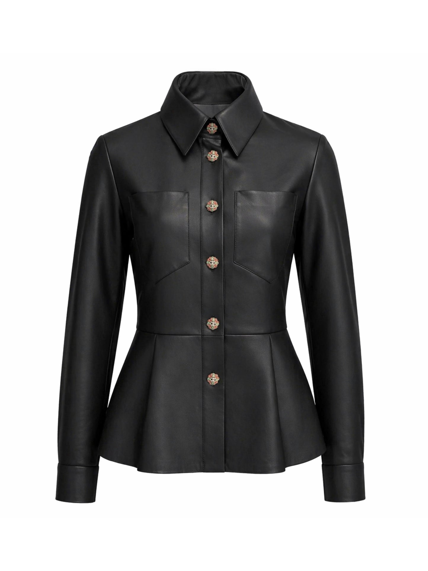 Black leather jacket