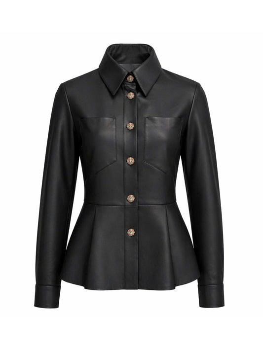 Black leather jacket