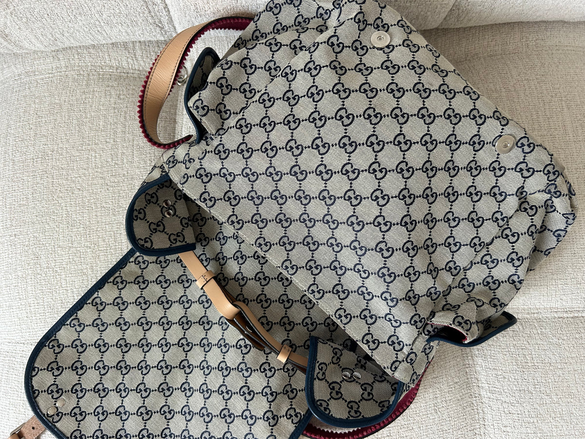 GG Canvas Diaper Bag