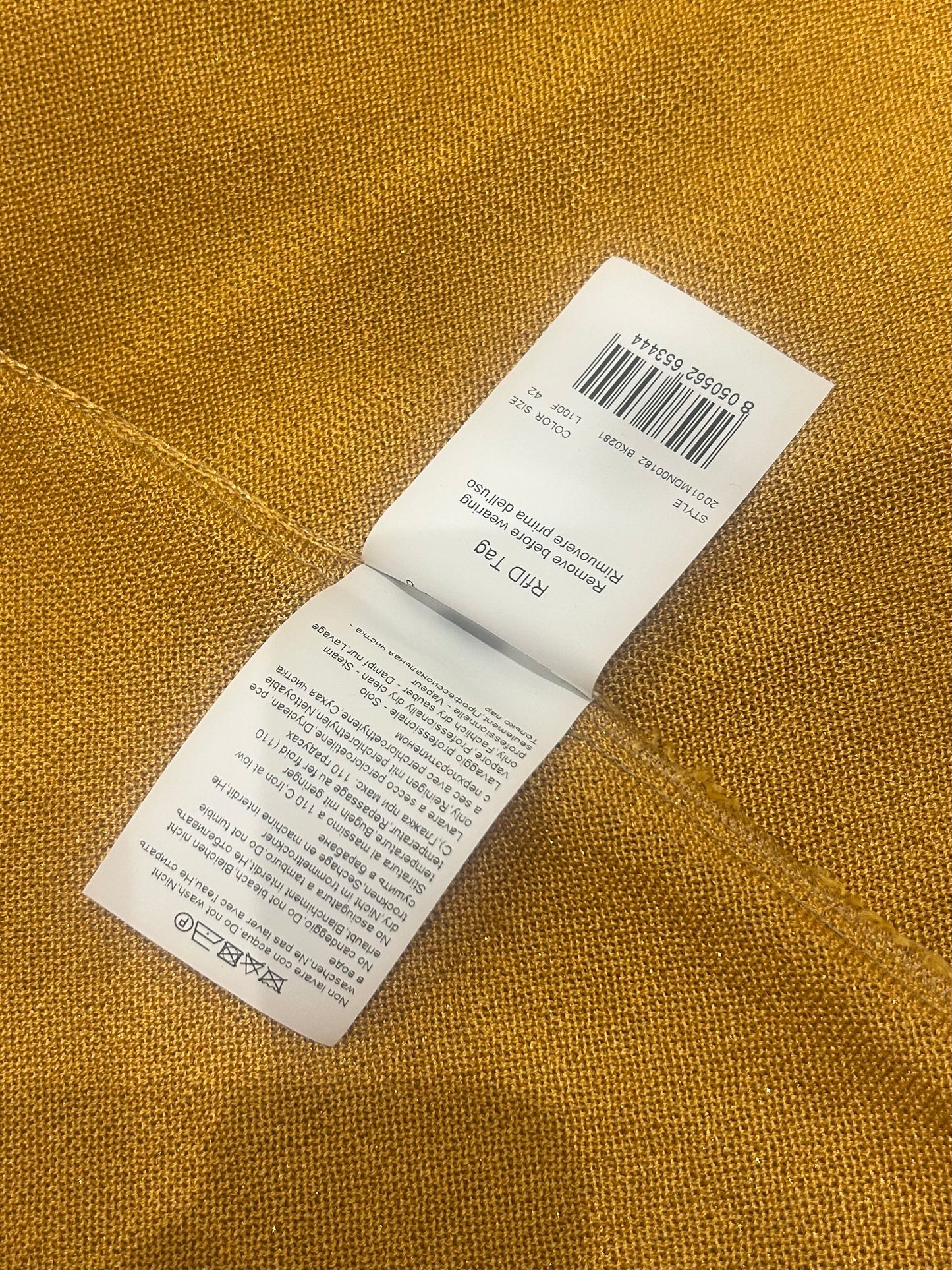 Gold lurex twin-set