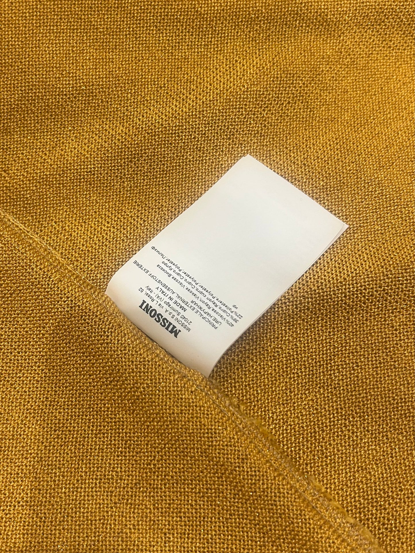 Gold lurex twin-set