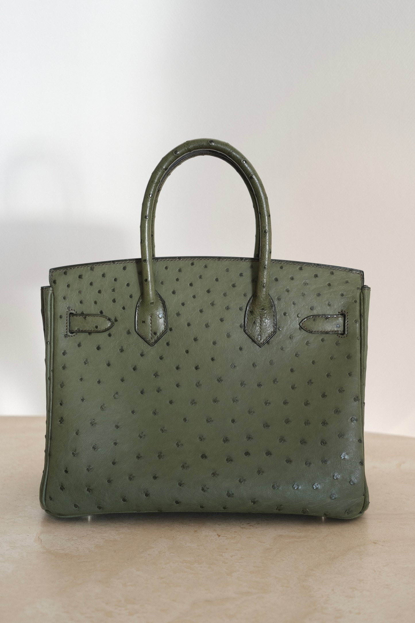 Birkin ostrich leather