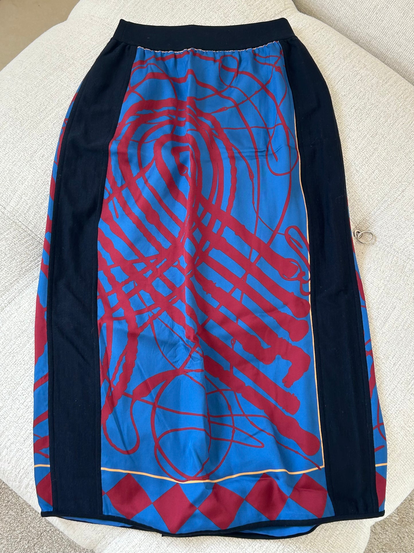 Silk and wool skirt