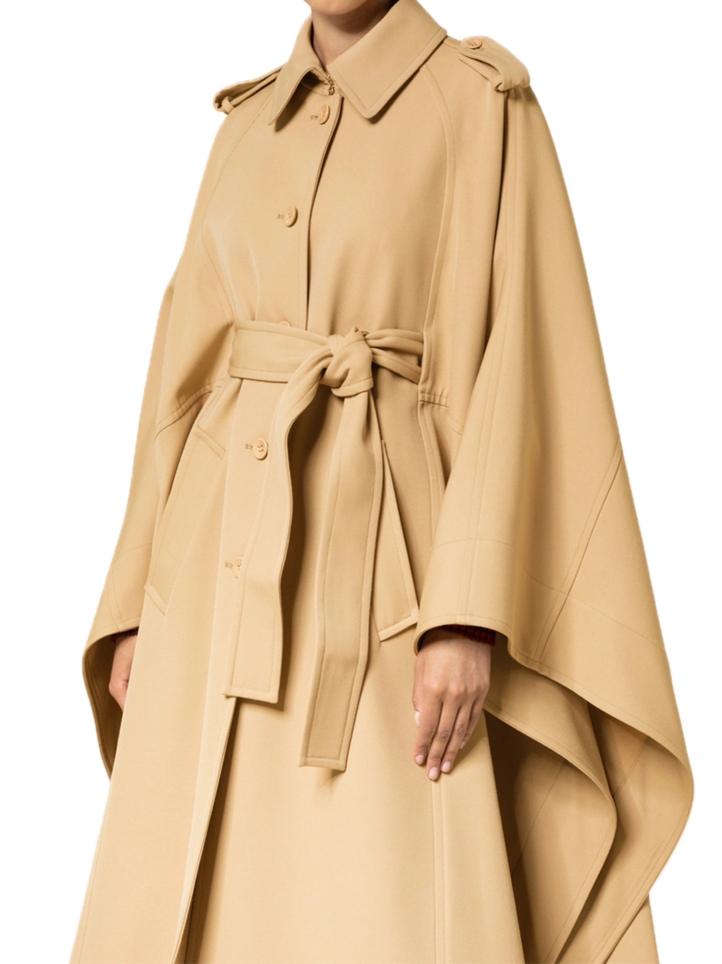 Beige cape trench