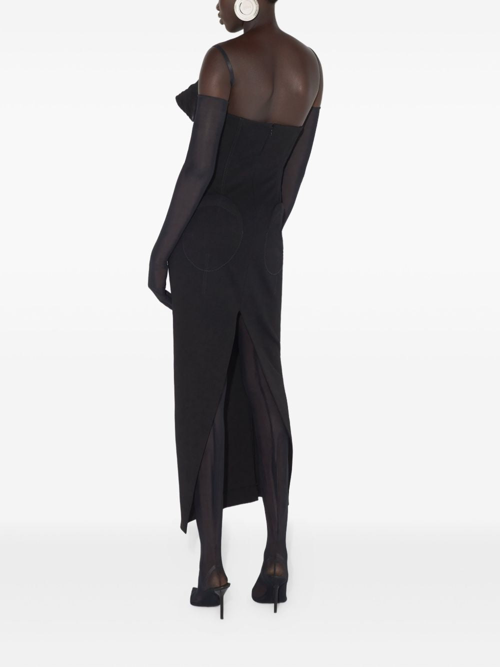 Iconic cone cups black dress