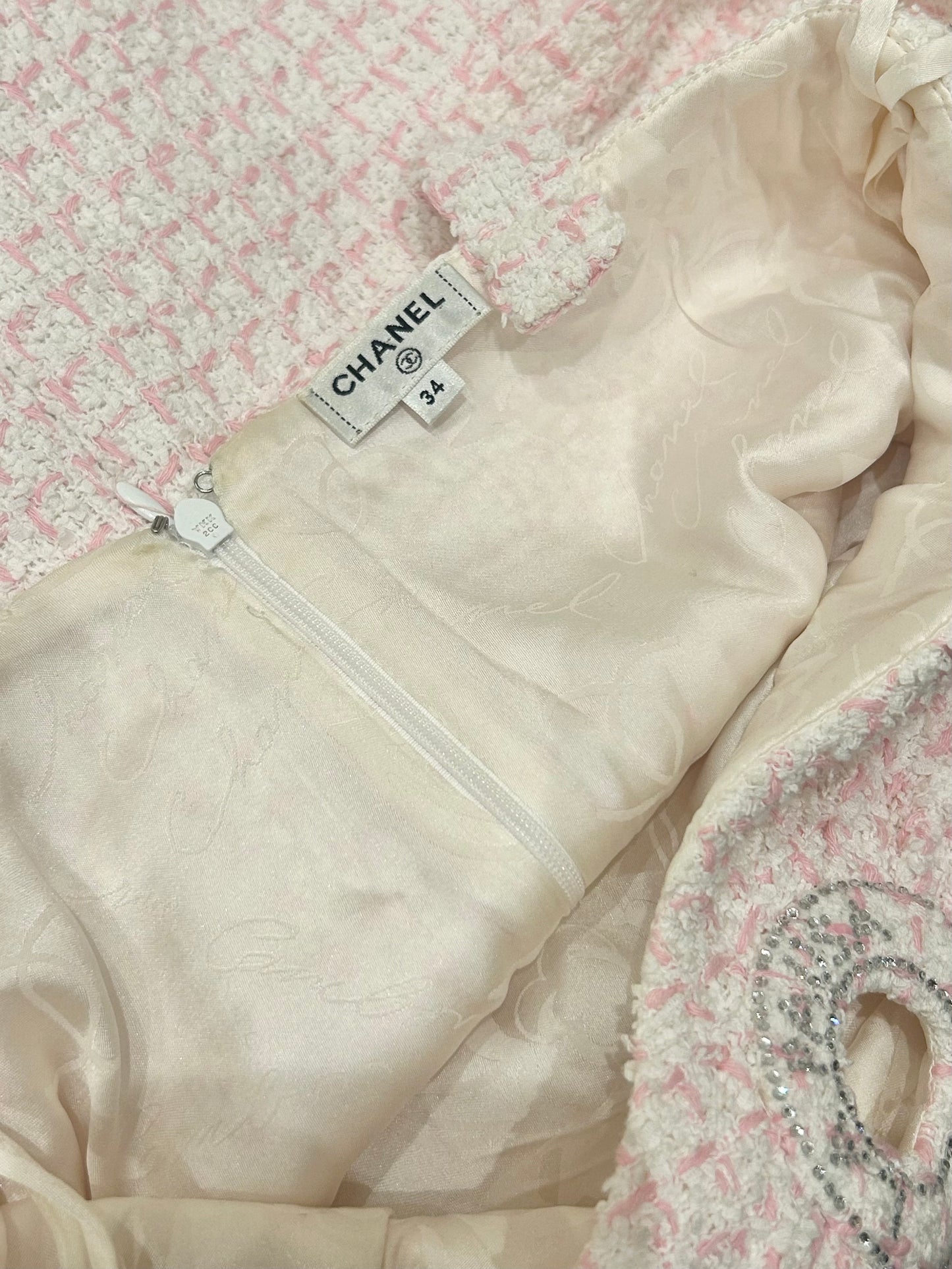 Pink tweed La Pausa dress