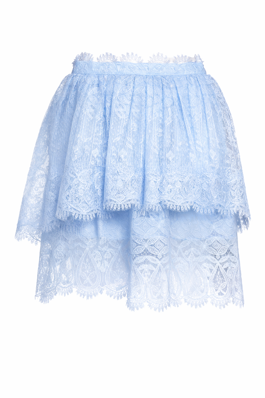Baby blue lace skirt
